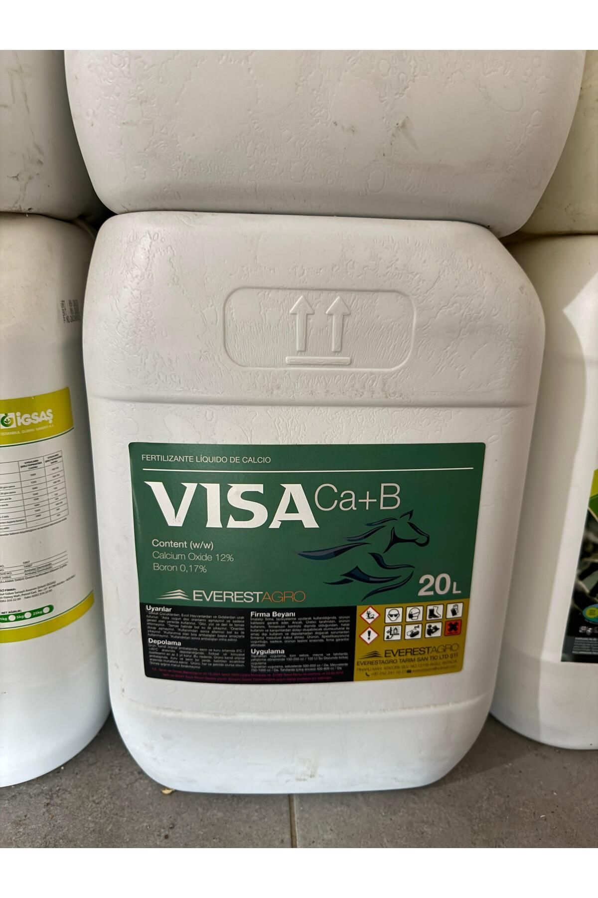 Visa Ca + B | Sıvı Kalsiyum ve Bor İçeren Organik Gübre | Meyve Çürümesine Karşı Etkili – 20 Litre