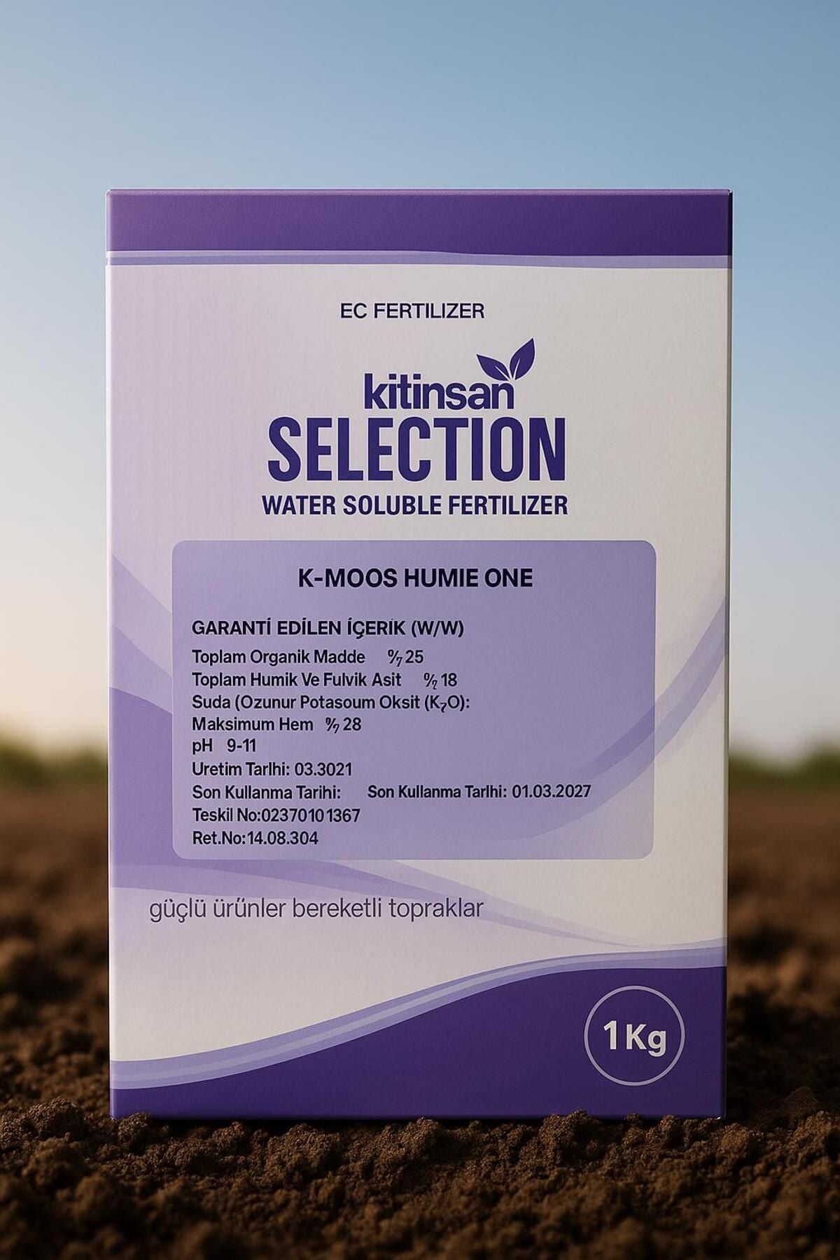 Kitinsan Hümik Asit Toz Gübre | Suda Çözünür Köklendirici ve Toprak Düzenleyici 1 KG