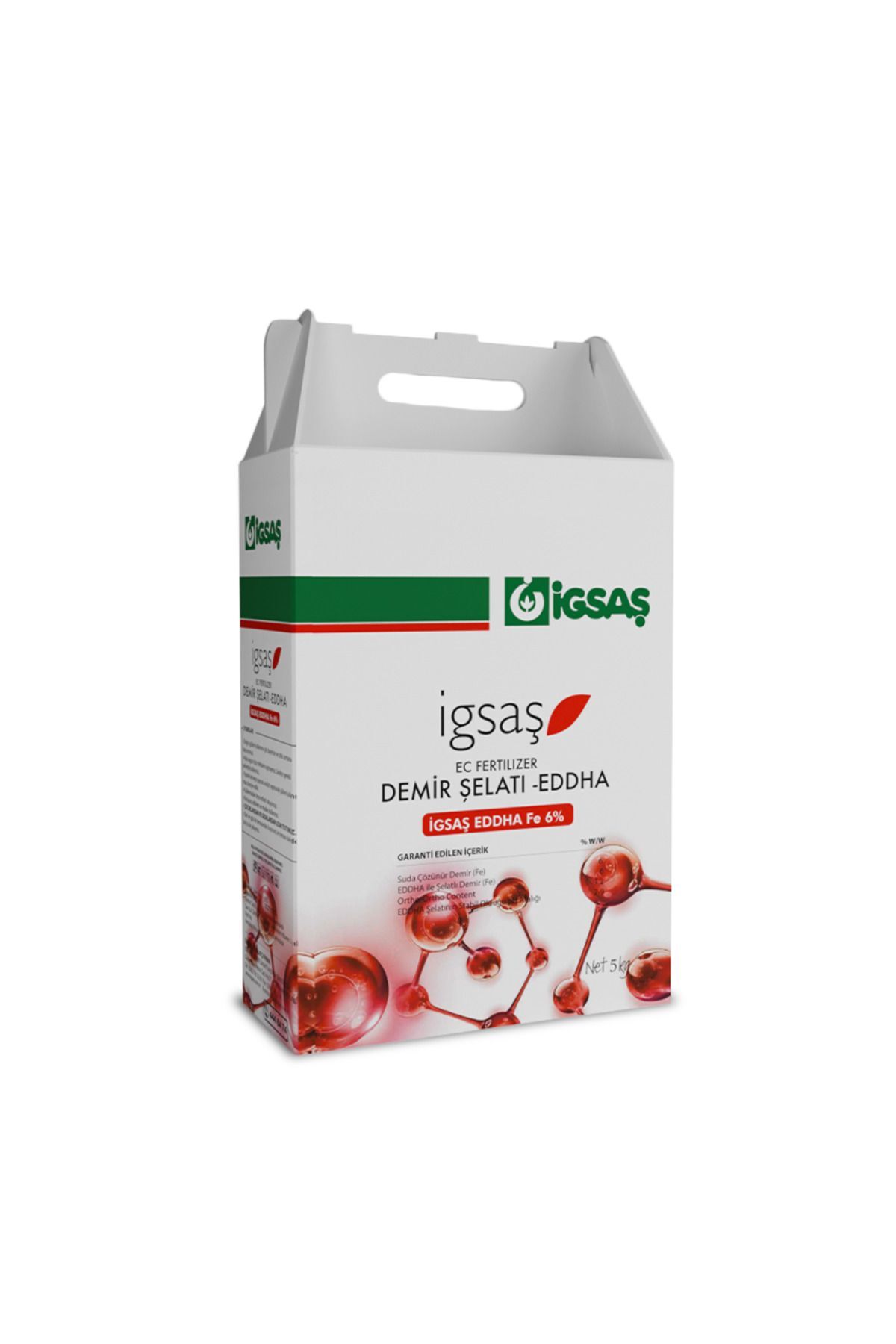 İGSAŞ Şelatlı Demir %6 EDDHA | Yaprak Sararmasını Önleyen Mikro Element Gübre 1 KG