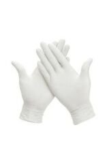 Beybi Lateks Pudralı (M) Medium Beden Muayene Eldiven - 100 lü Paket