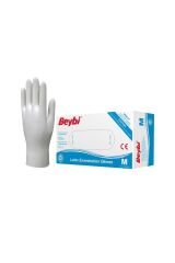 Beybi Lateks Pudralı (M) Medium Beden Muayene Eldiven - 100 lü Paket