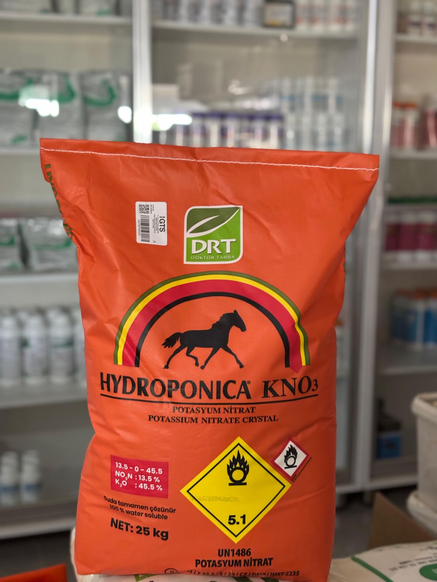 Doktor Tarsa Hydroponica Potasyum Nitrat Gübre | Meyve Büyütücü – Tat ve Renk Artırıcı | 25 KG