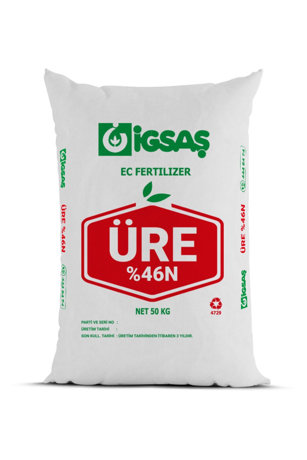 Üre Gübresi Igsaş Granül %46 Azot Gübre -3 Kg