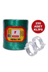 Fil Sera İpi ve Orijinal Bitki Klipsi Fide Bağlama İpi – 100 Adet Kahverengi Fide ve Bitki Desteği İçin Pratik, Sağlam ve Uyumlu Klips Seti