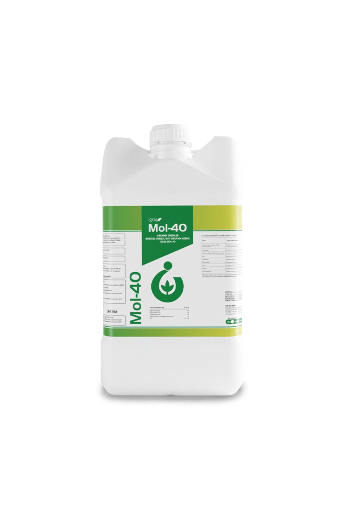 İGSAŞ Mol-40 – Sıvı Organik Gübre 20 Litre | Organik Madde Takviyesiyle Toprak Verimliliğini Artırır