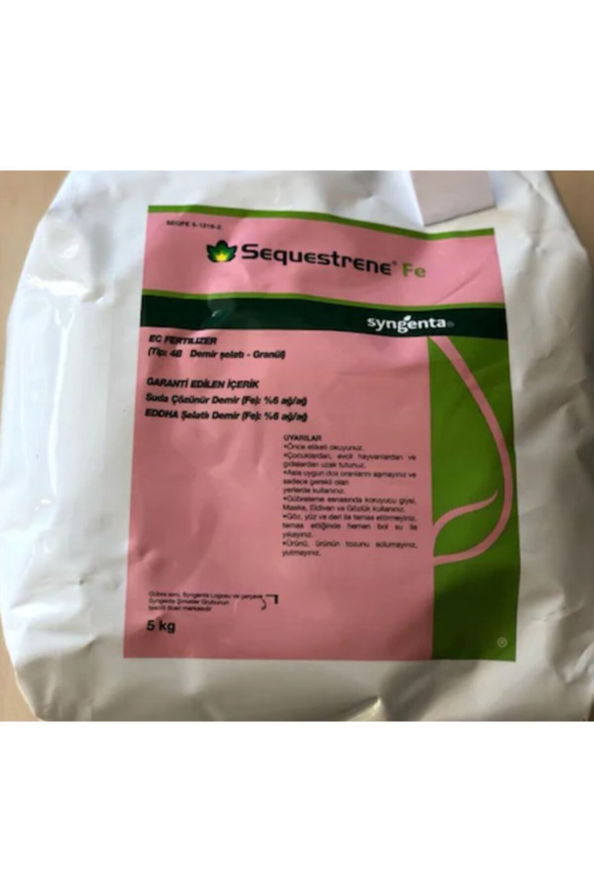 Syngenta Sequestrene Demir Şelatı 5 KG | %6 EDDHA ile Etkili Kloroz Giderimi ve Sağlıklı Yaprak Gelişimi