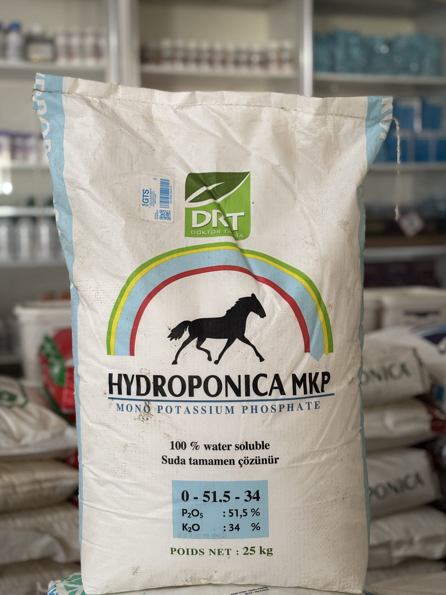 Doktor Tarsa Hydroponica 0-51,5-34 MKP Gübre – 25 KG | Çiçeklenme ve Meyve Tutumu İçin Yüksek Fosfor ve Potasyum Desteği