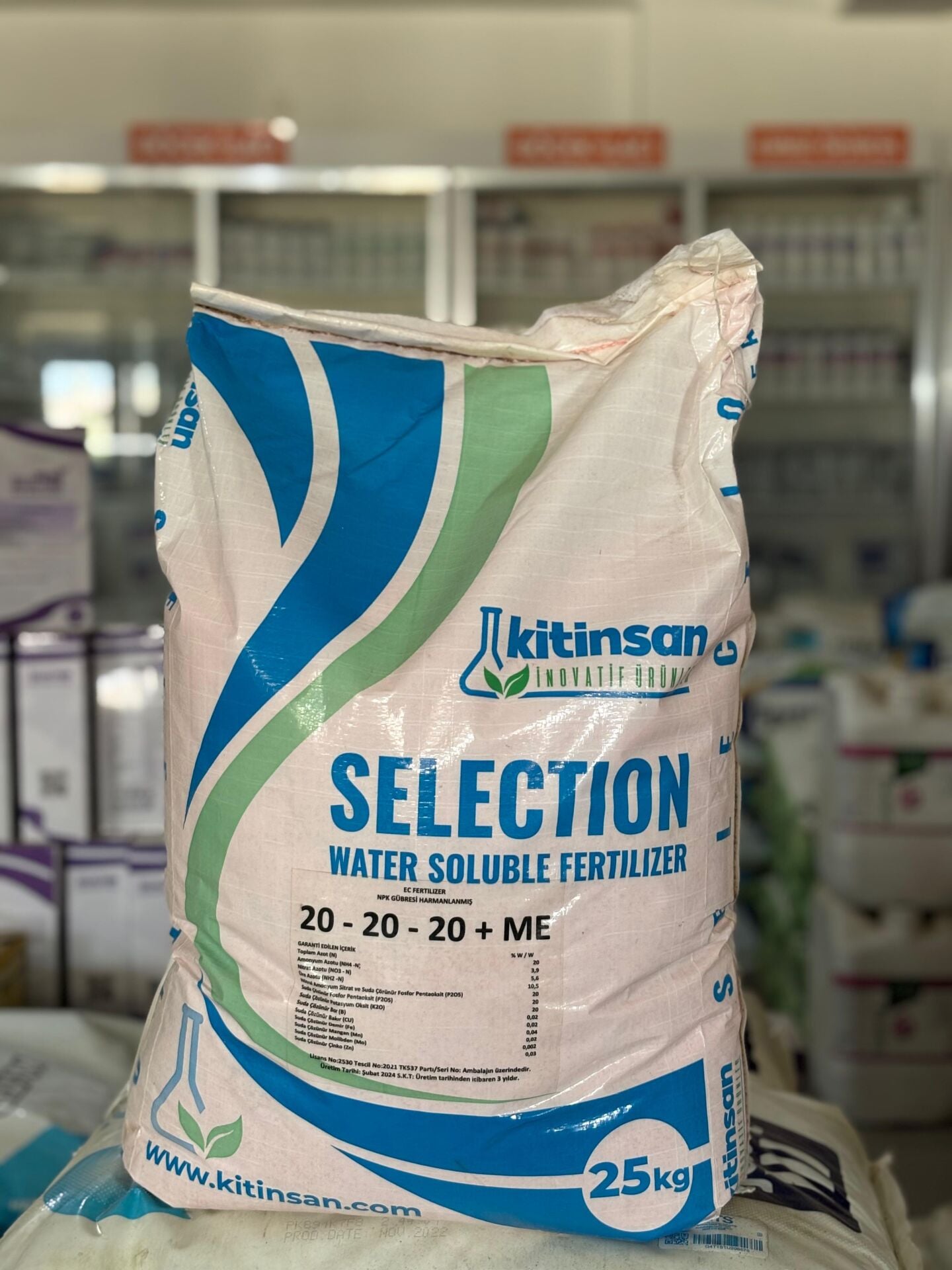 Kitinsan Selection 20-20-20 NPK Gübresi 25 KG