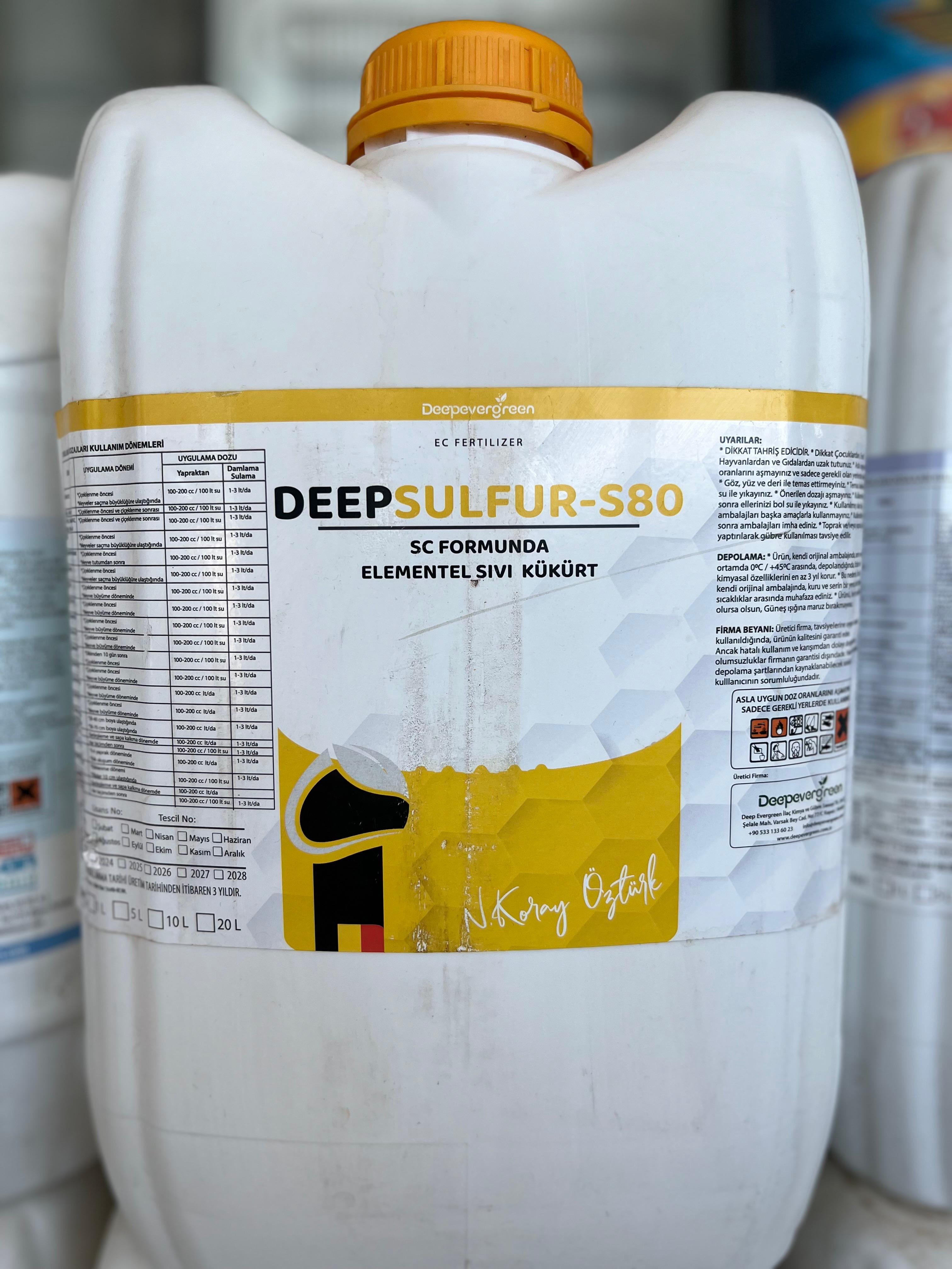 DeepSulfur - S80 Sıvı Halde Elemental Kükürt – pH Düzenleyici, Besleyici, Doğal Koruyucu