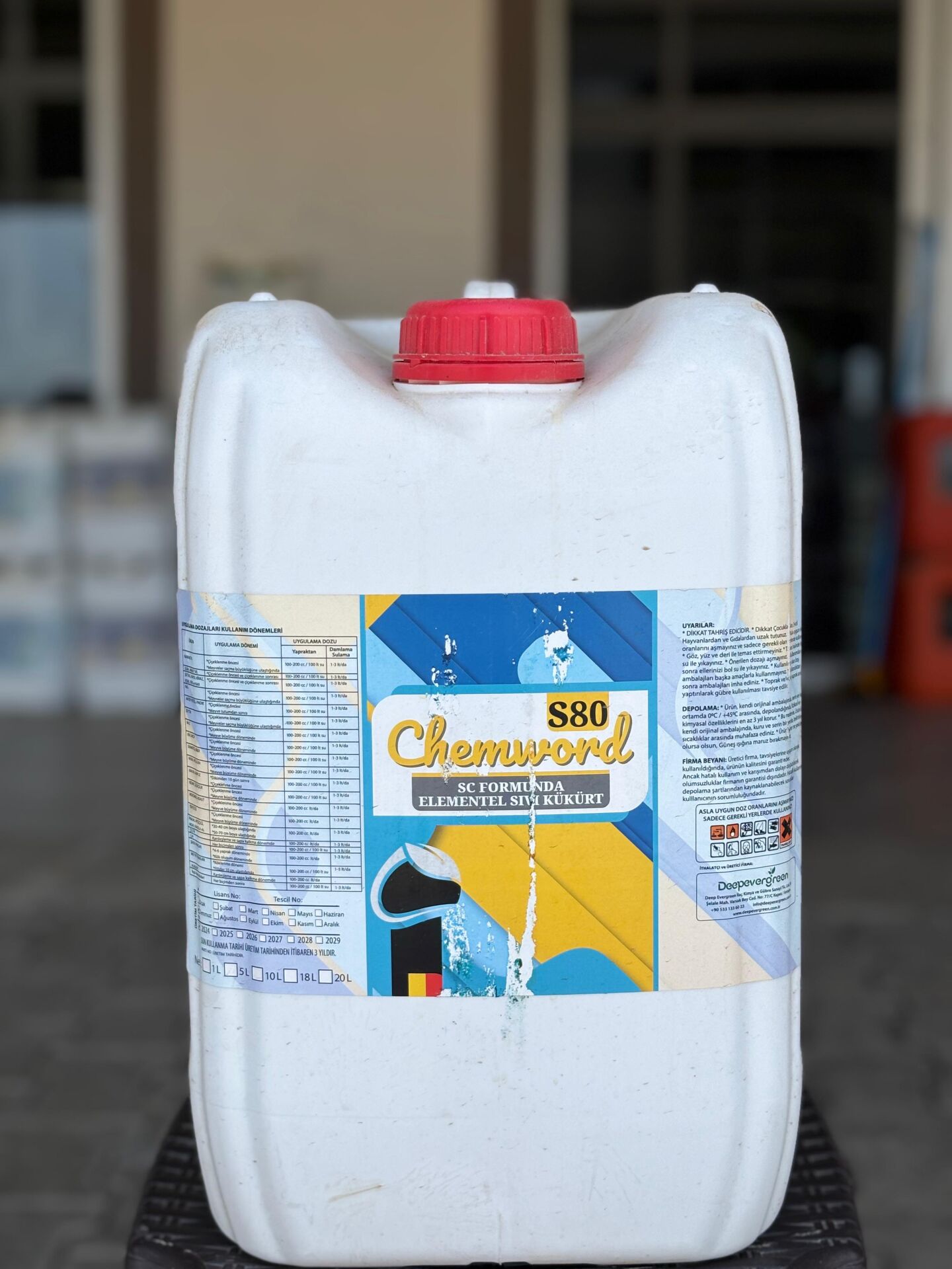 Chemword S80 Sıvı Halde Elemental Kükürt – pH Düzenleyici, Besleyici, Doğal Koruyucu