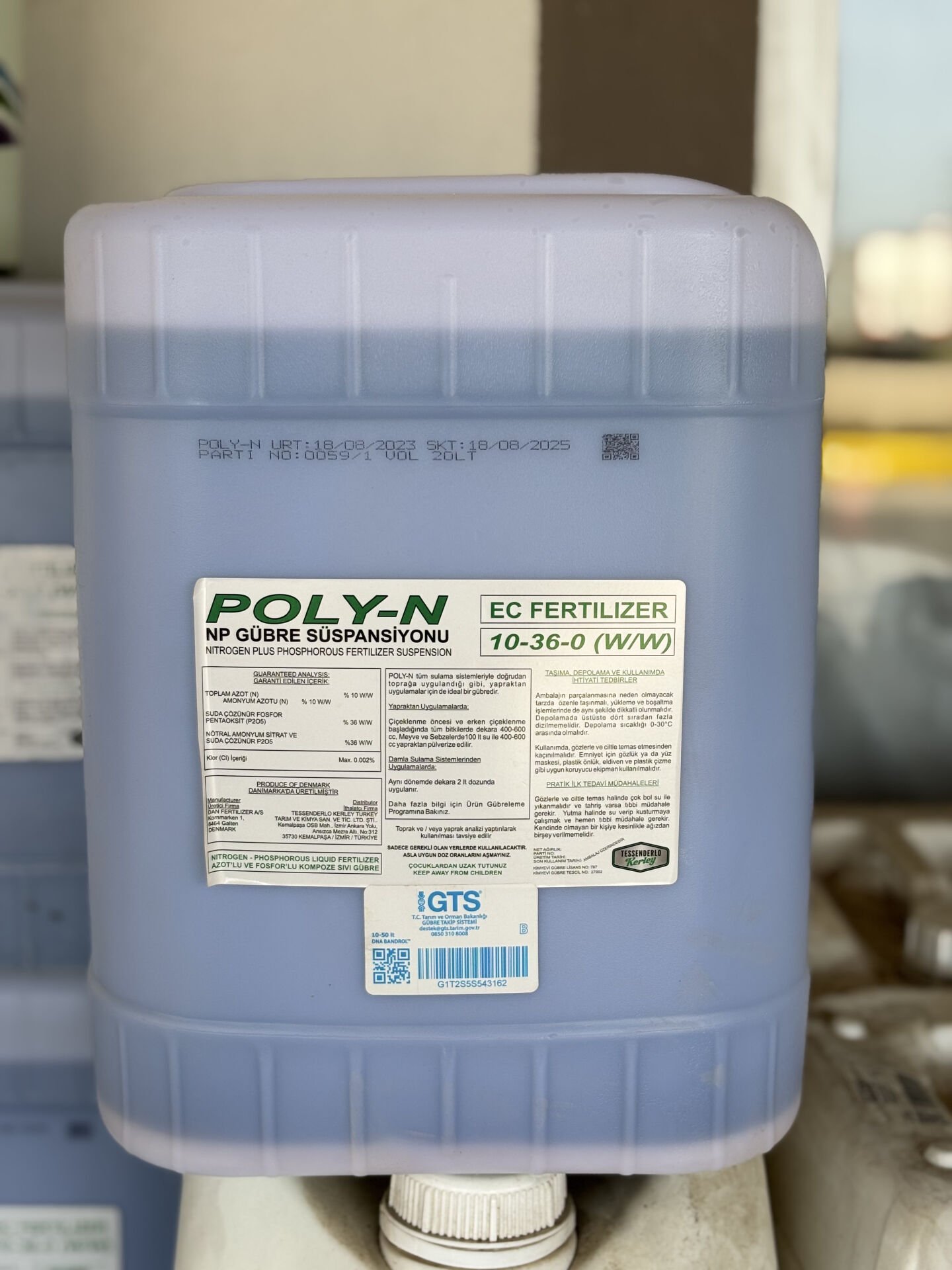 POLY-N Fosfor İçerikli Sıvı Gübre 20 Litre