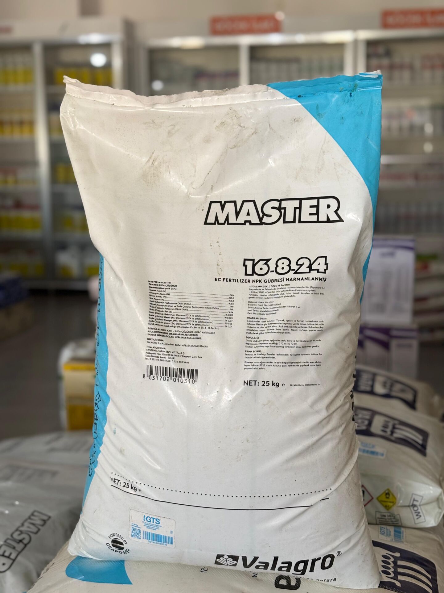 Valagro Master 16-8-24 NPK Gübre 25 KG