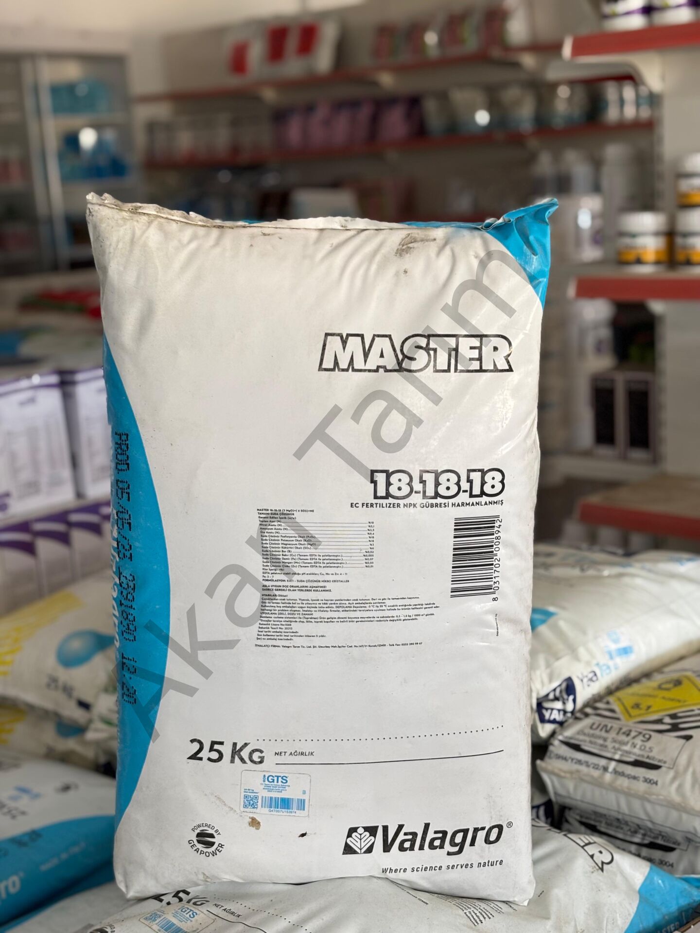 Valagro Master 18-18-18 NPK Gübre 25 KG
