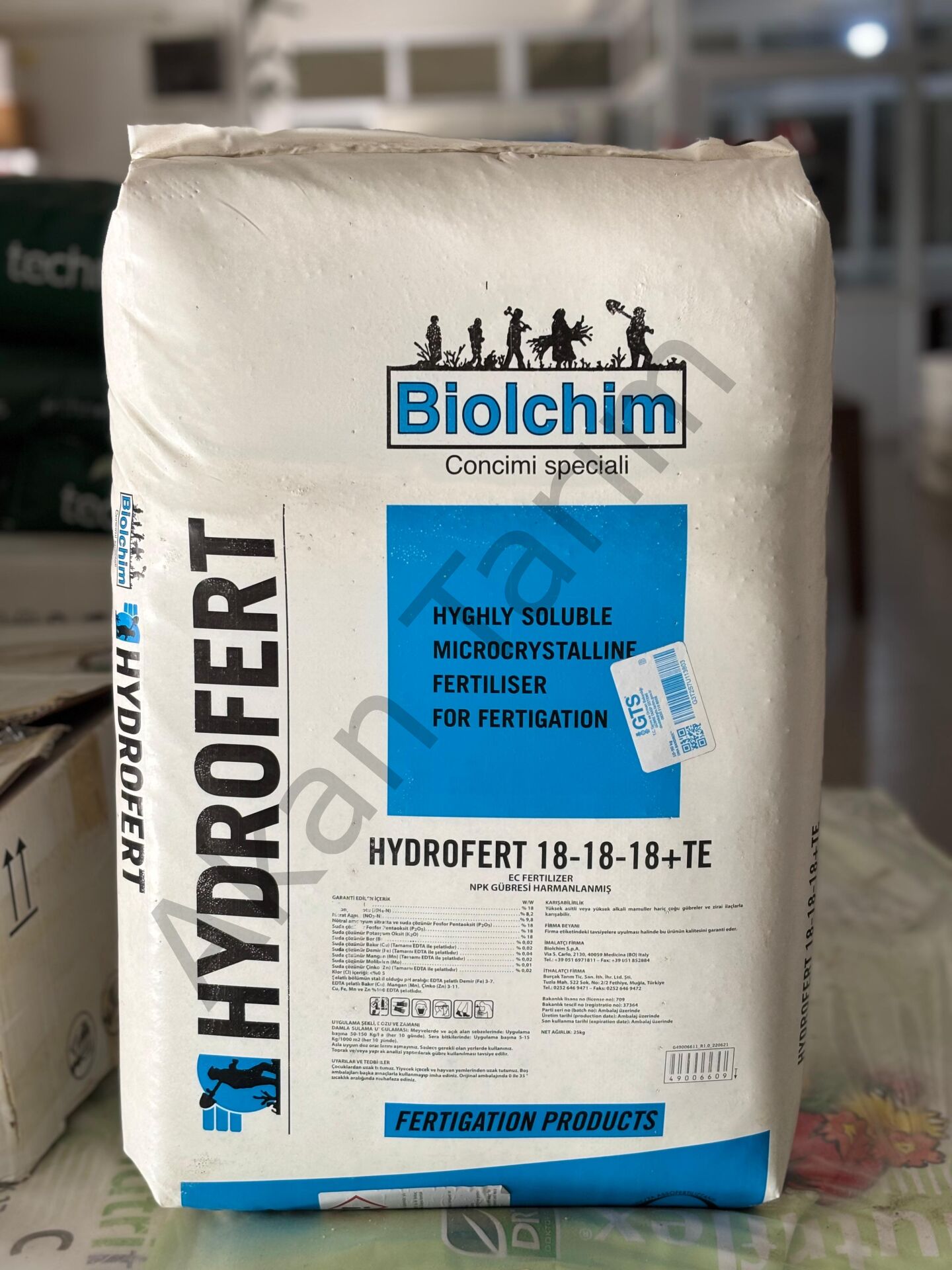 Biolchim HYDROFERT 18-18-18 NPK Gübresi 25 Kg