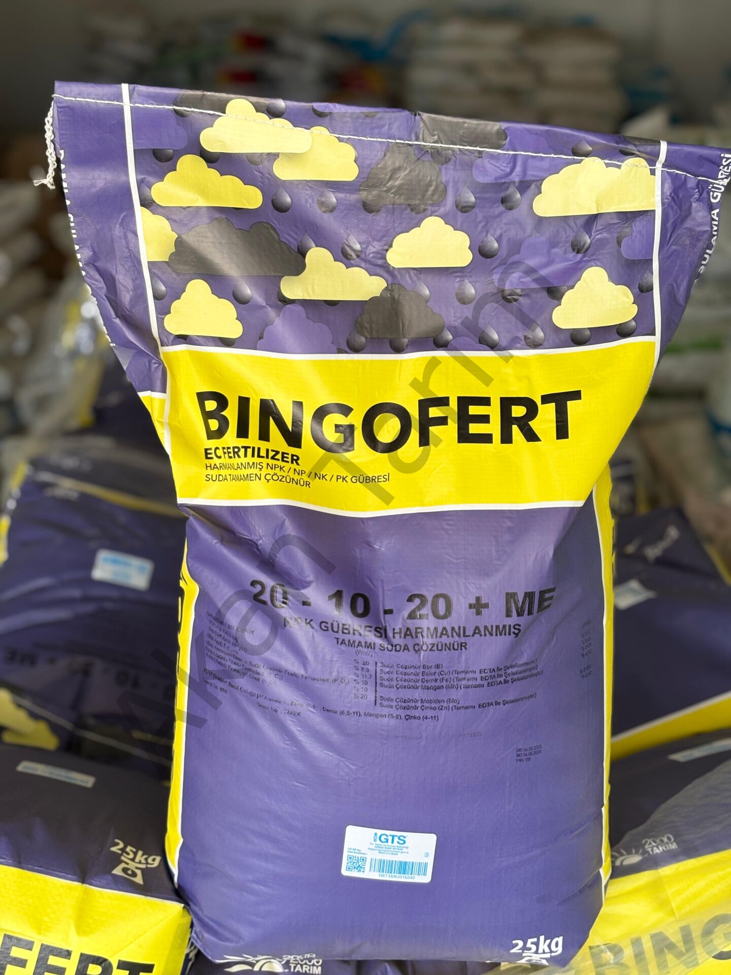 2000 Tarım Bingofert 20-10-20 Klorsuz NPK Damlama Gübresi – 25 Kg