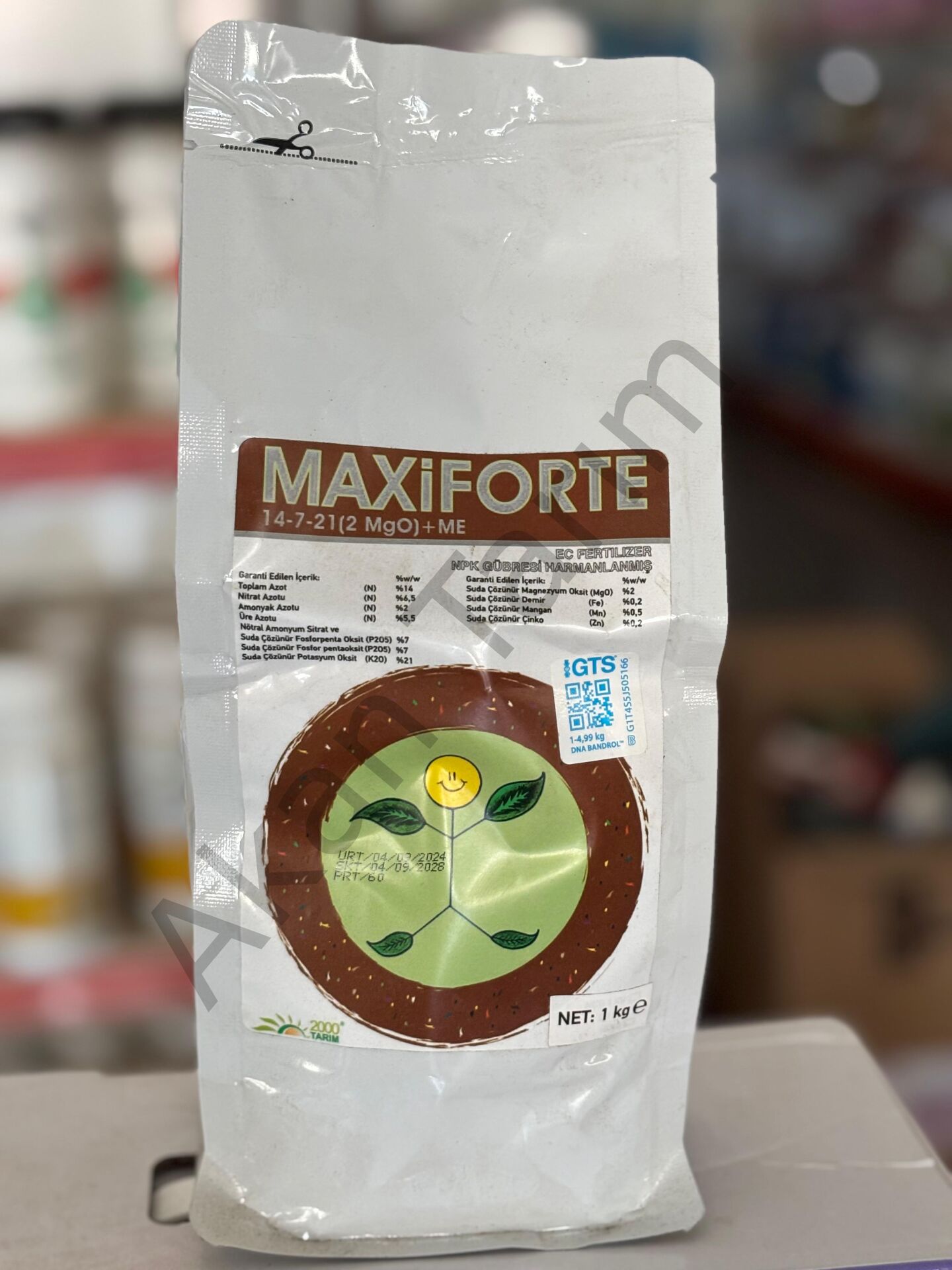 Maxiforte 14-7-21+MgO NPK Gübresi – Magnezyum İçerikli Toz Gübre | 1 Kg