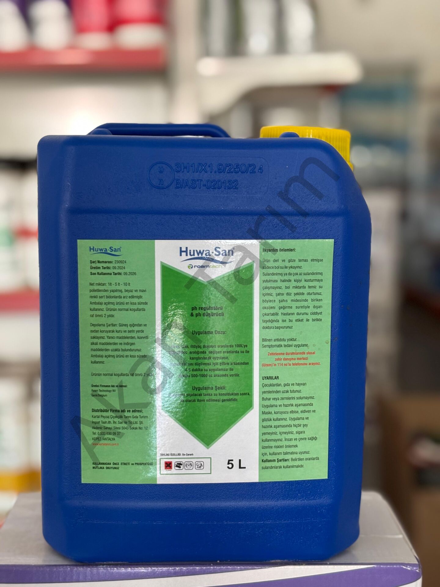 Huwa-San pH Düşürücü ve Regülatör | Tarımsal Dezenfektan | 5 Litre