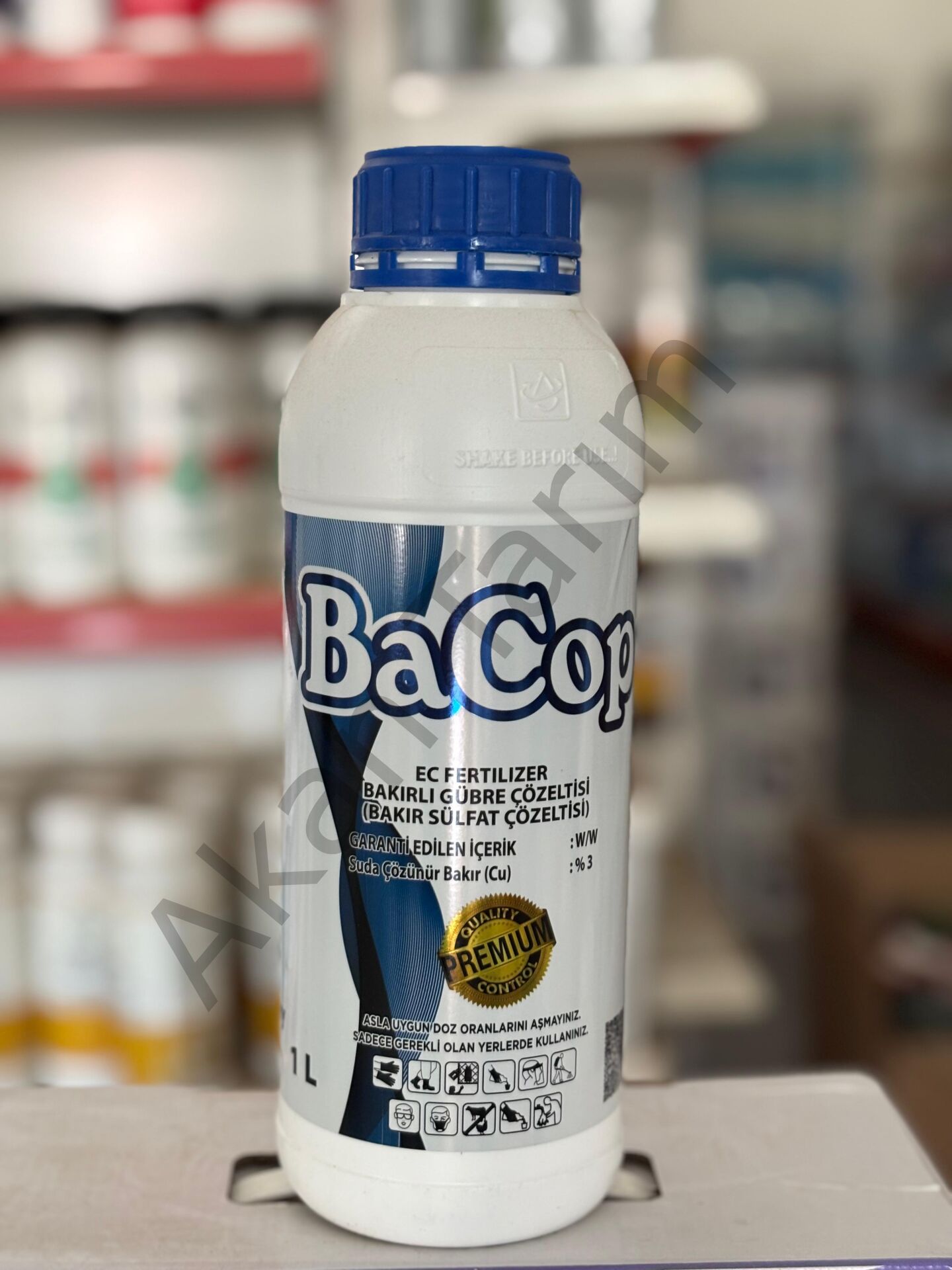 BaCop Sıvı Bakır Sülfat İçerikli Koruyucu Yaprak Gübresi | 1 Litre