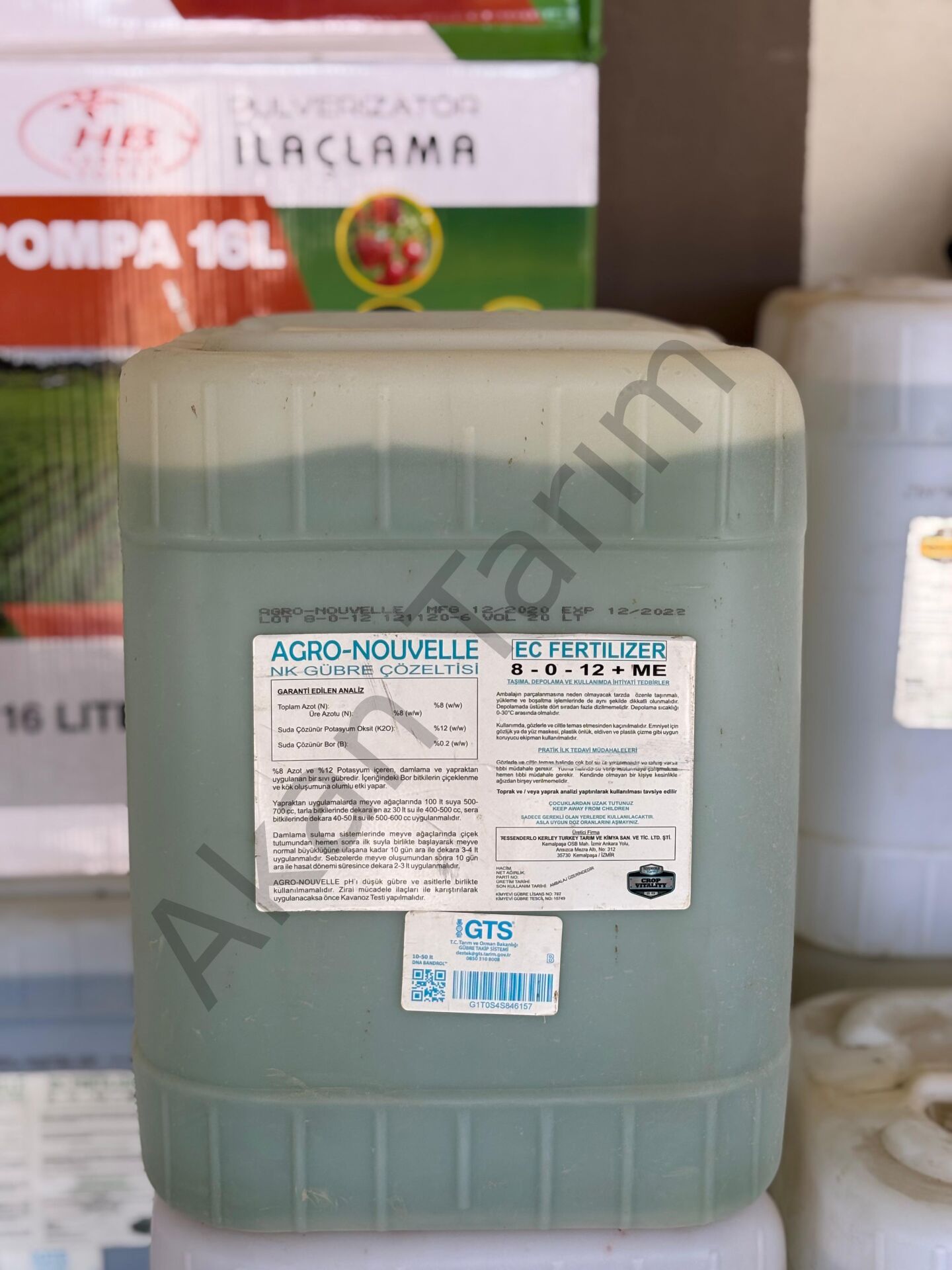 AGRO - NOUVELLE 5-0-16+ME Üre ve Fosfat içerikli NK Gübresi 20 Litre