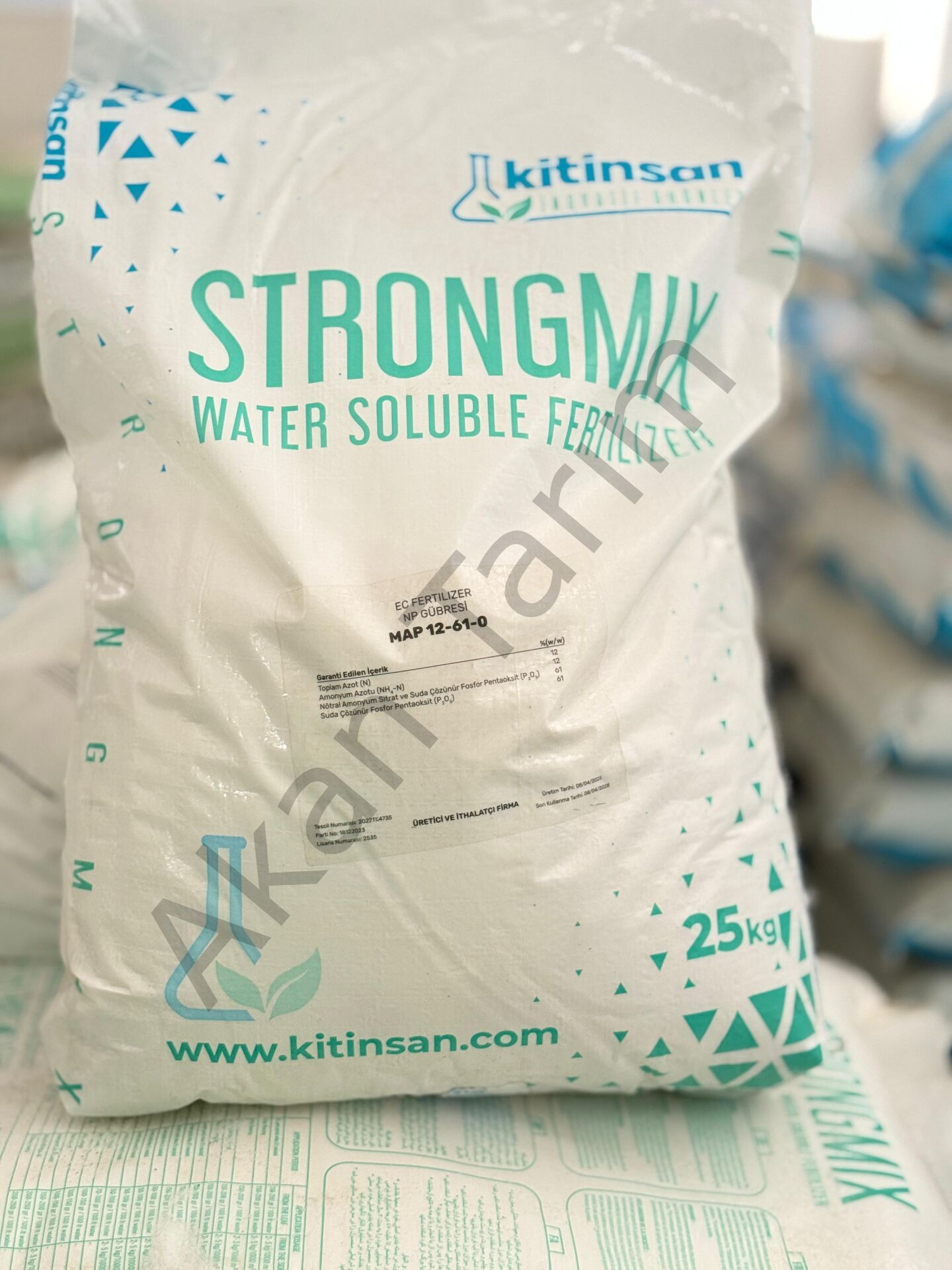 Kitinsan MAP 12-61-0 NP Gübresi 25 Kg
