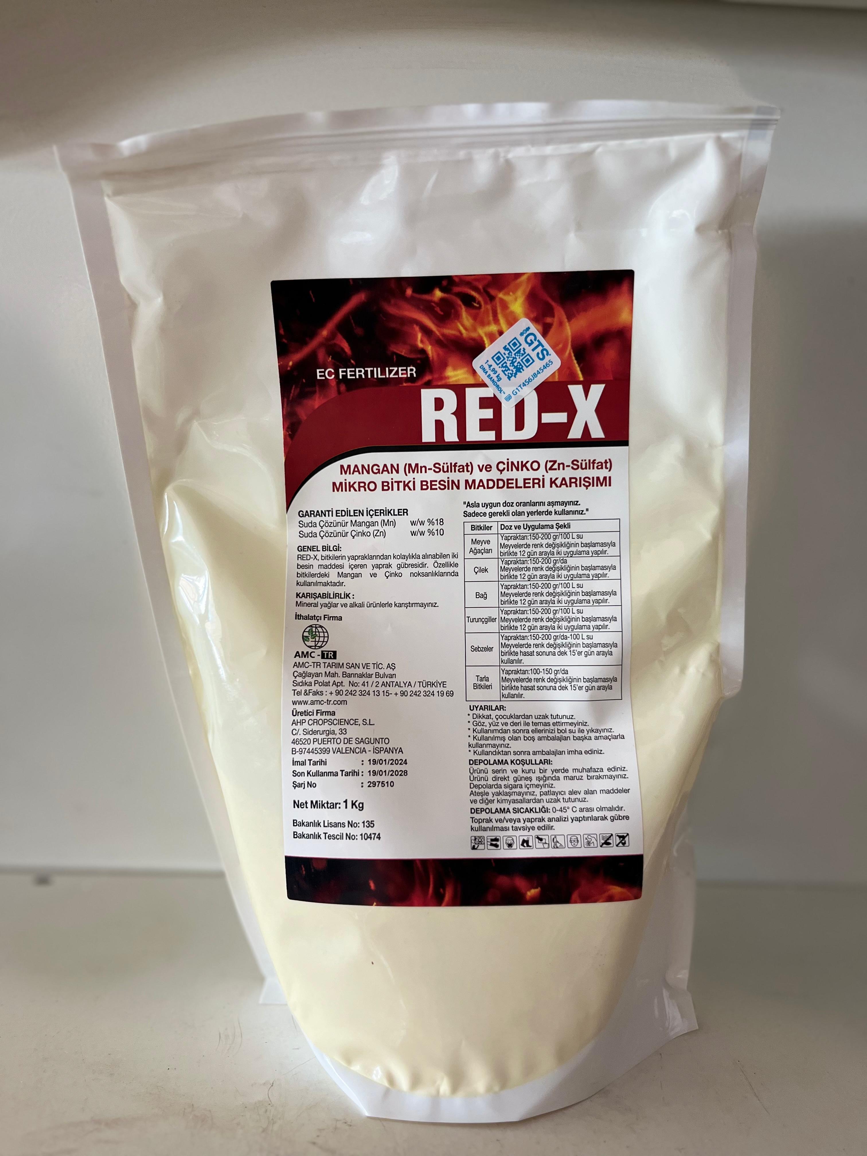 Red-X Mn-Zn Mangan ve Çinko içeren Mikro Bitki Besin Maddeleri Karışımı 1 Kg