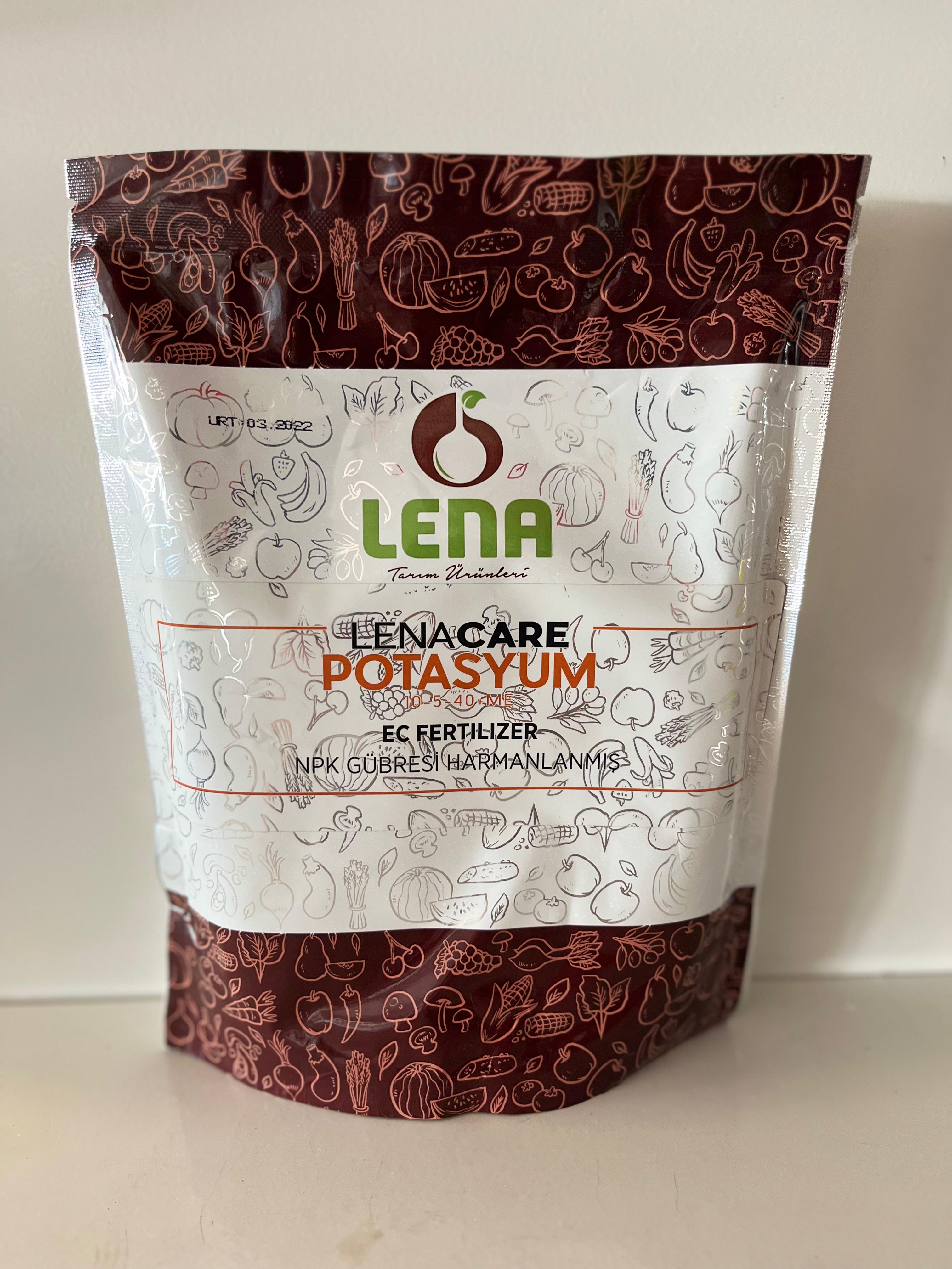 Lena Potasyum içerikli |Meyve Şişirici ve Renklendirici | 10-5-40 NPK Gübresi 1 KG
