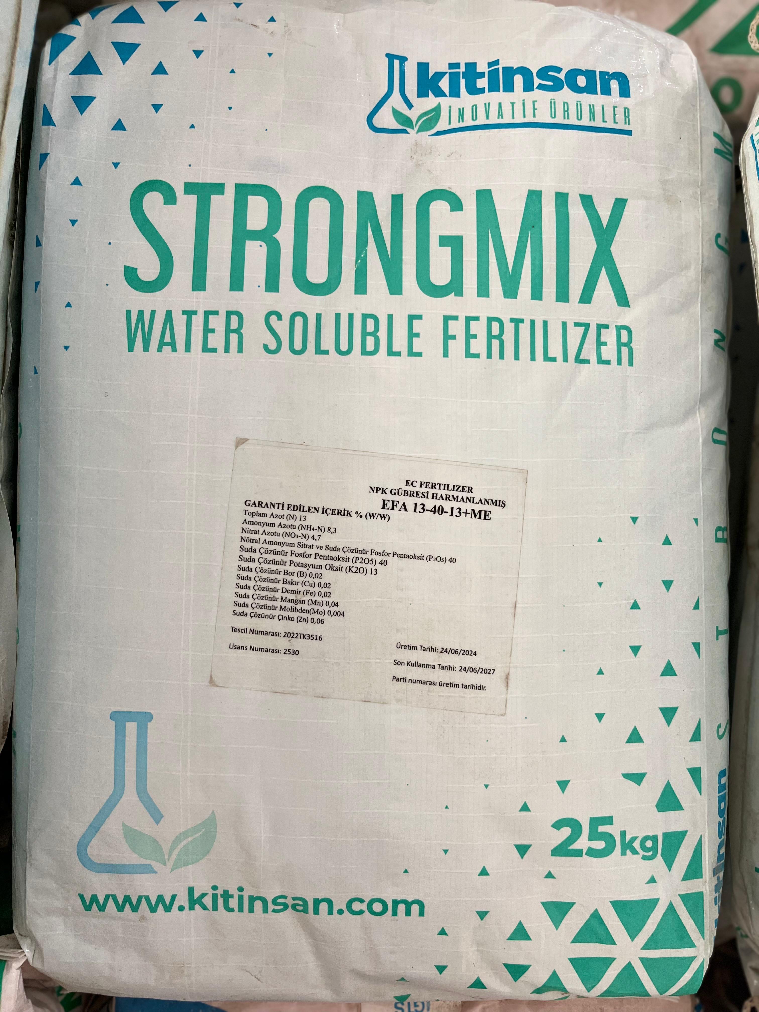 Kitinsan 13-40-13 Çiçeklendirici NPK Gübresi 25 KG