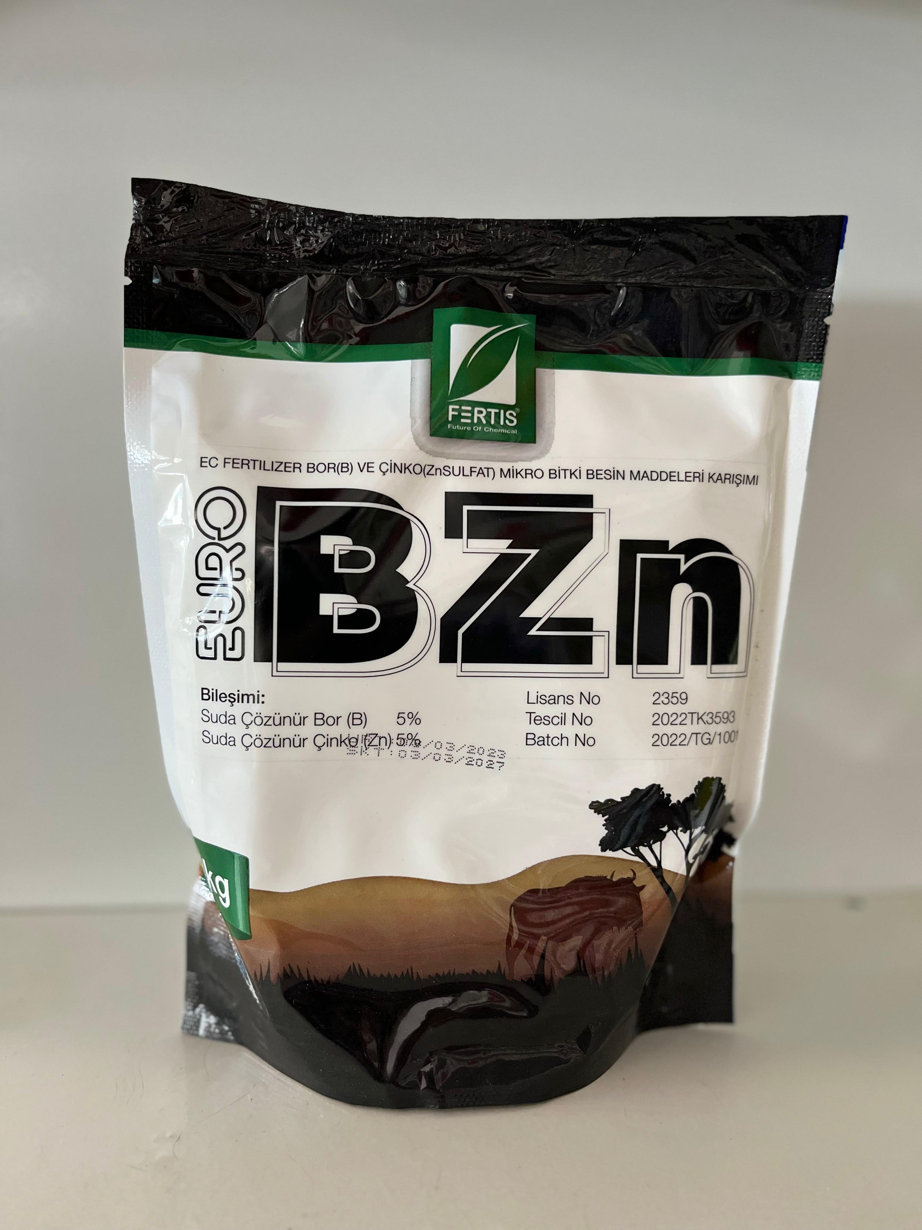 Fertis BZN Bor + Çinko Yaprak Gübresi 1 KG | Çiçek Dökülmesini Önler, Meyve Tutumu Artırır