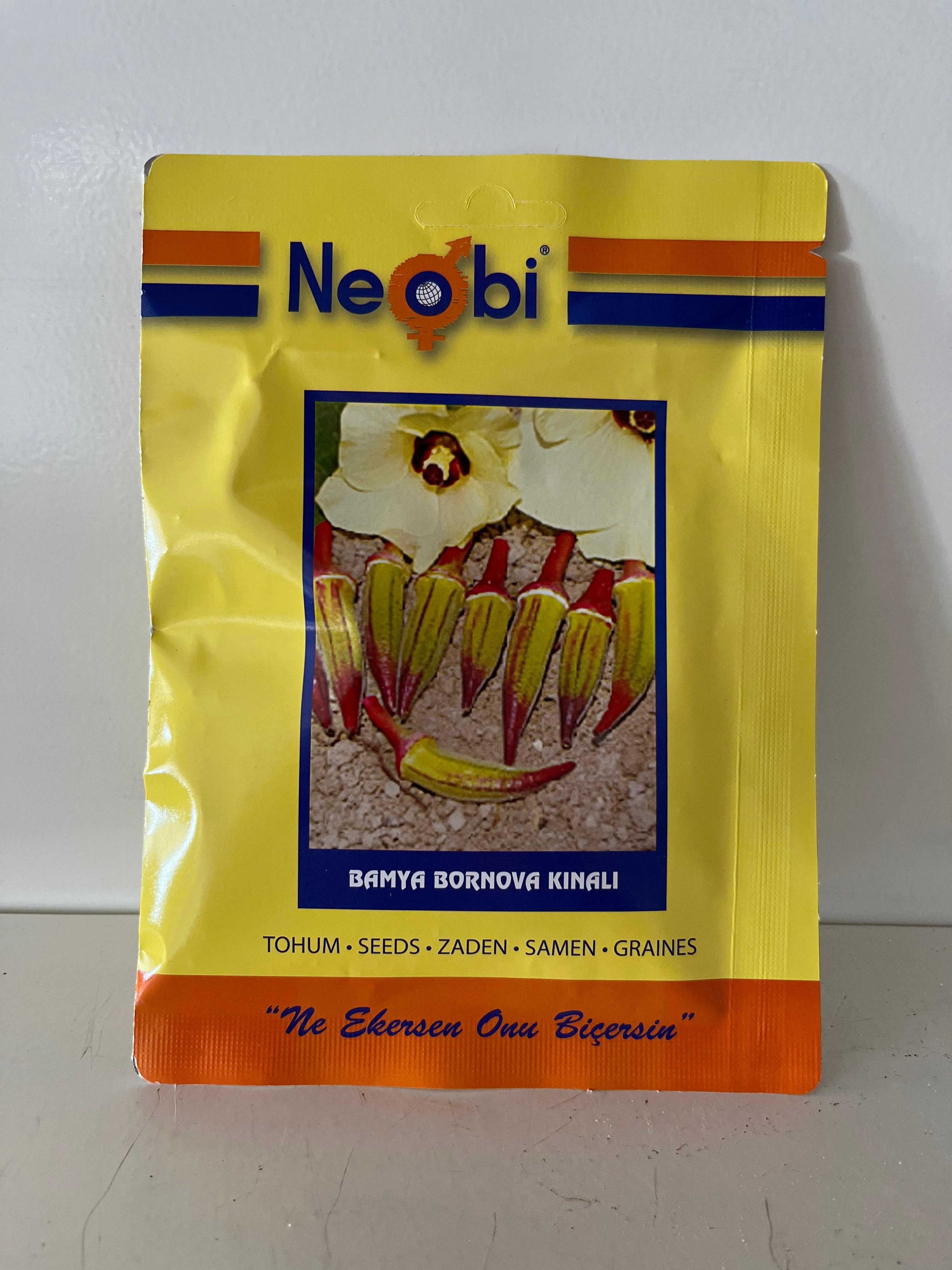 Neobi Bamya Bornova Kınalı Tohum 25 Gram