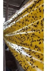 Çift Taraflı Ahırlar Ve Çiftlikler İçin Sarı Yapışkan Rulo Sinek Tuzağı 15 Cm X 100 Metre
