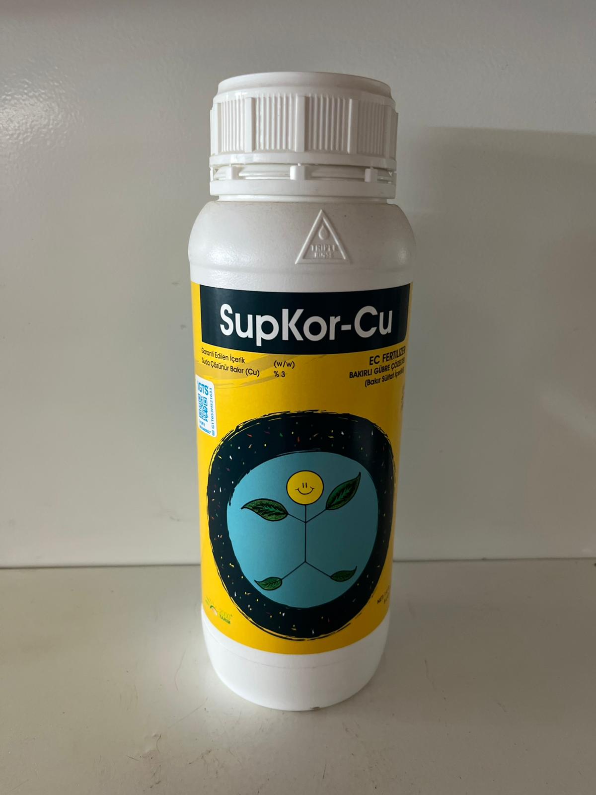 SupKor-Cu | Kök İyileştirici| Bakır Sülfat içerikli Sıvı Gübre Çözeltisi 1 Litre
