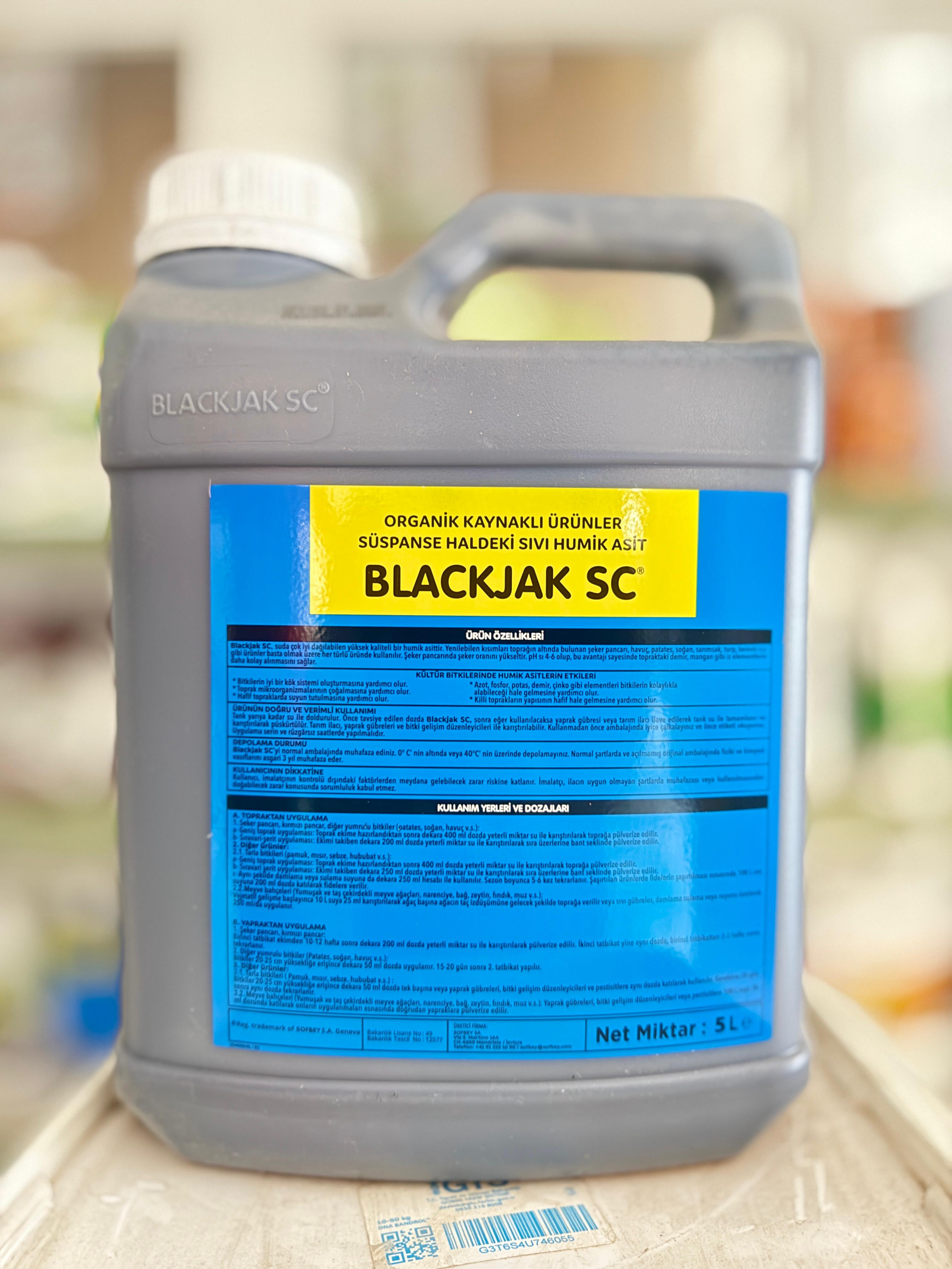 Blackjak Sc - Sıvı Hümik Ve Fulvik Asit - Köklendirici 5 Lt