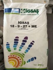 İgsaş 18-9-27 + ME NPK Gübresi 25 Kg
