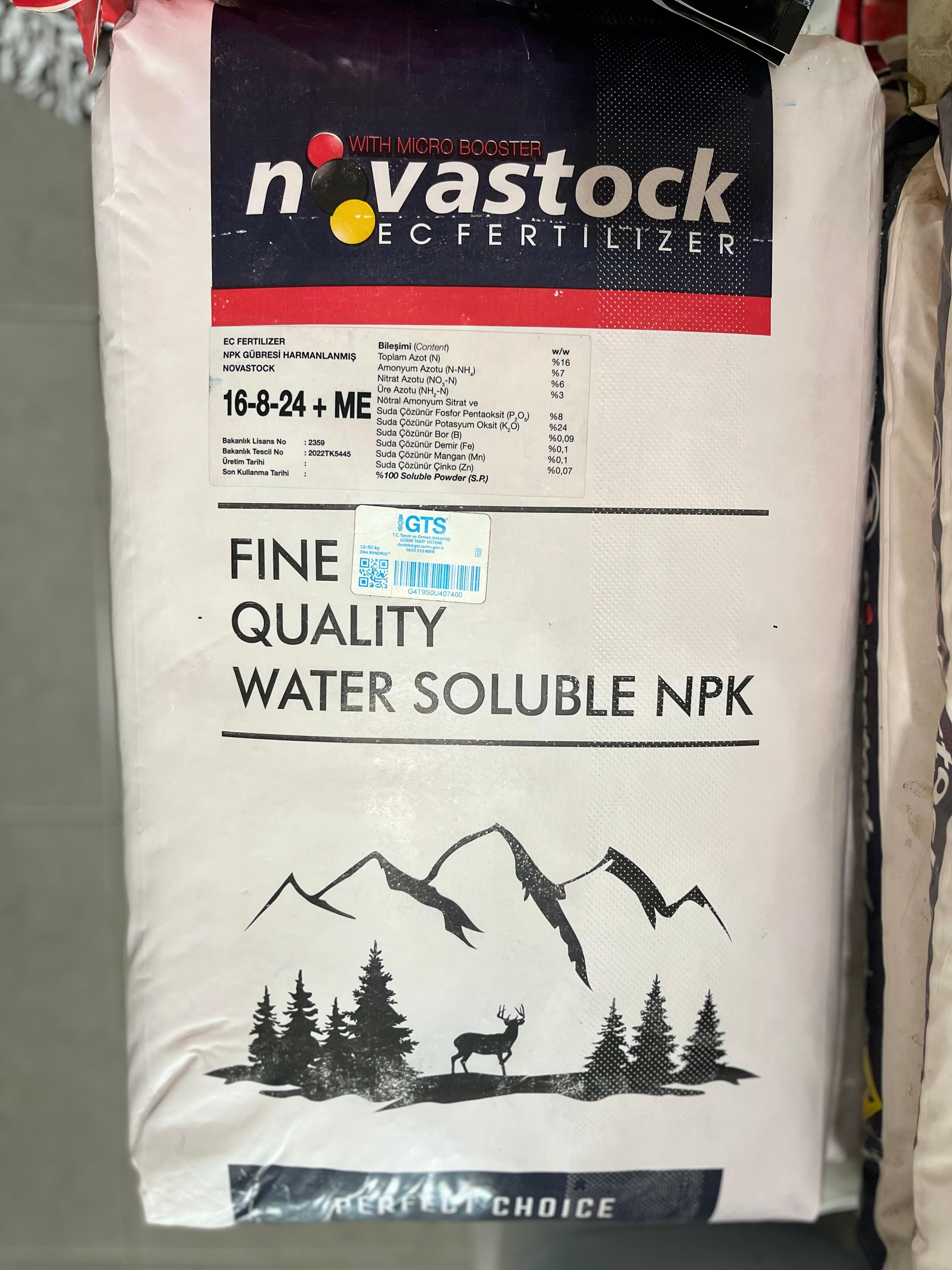 Fertis Novastock 16-8-24+ME NPK Gübresi 25 Kg