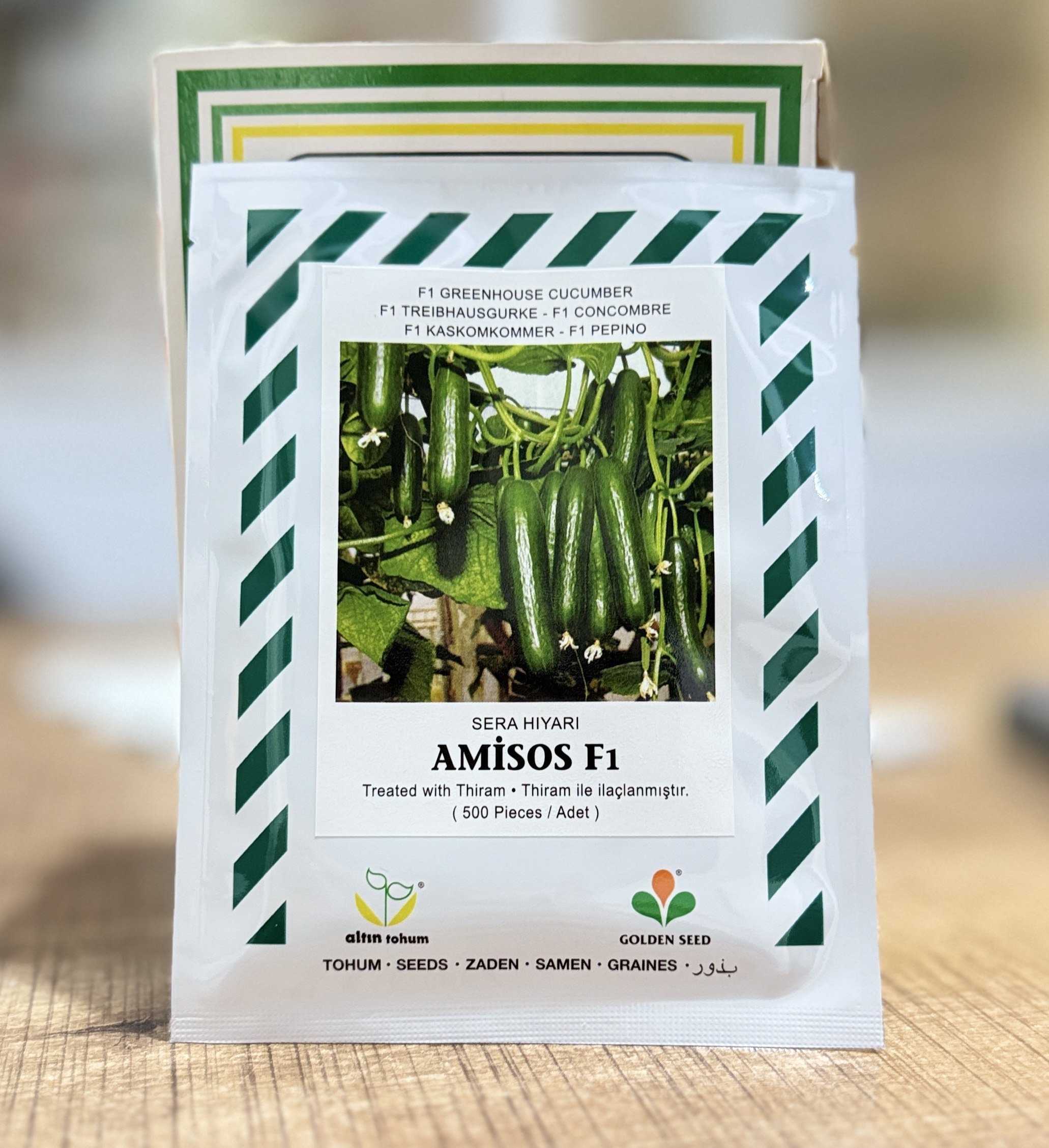 Amisos F1 Sera Hıyarı - Salatalık Hibrit Tohum 500 Adet