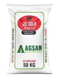 AGSAN Süper 20-20-0 + 20 SO3 + Zn Kükürt ve Çinko İçerikli Kompoze Taban Gübresi 3 KG