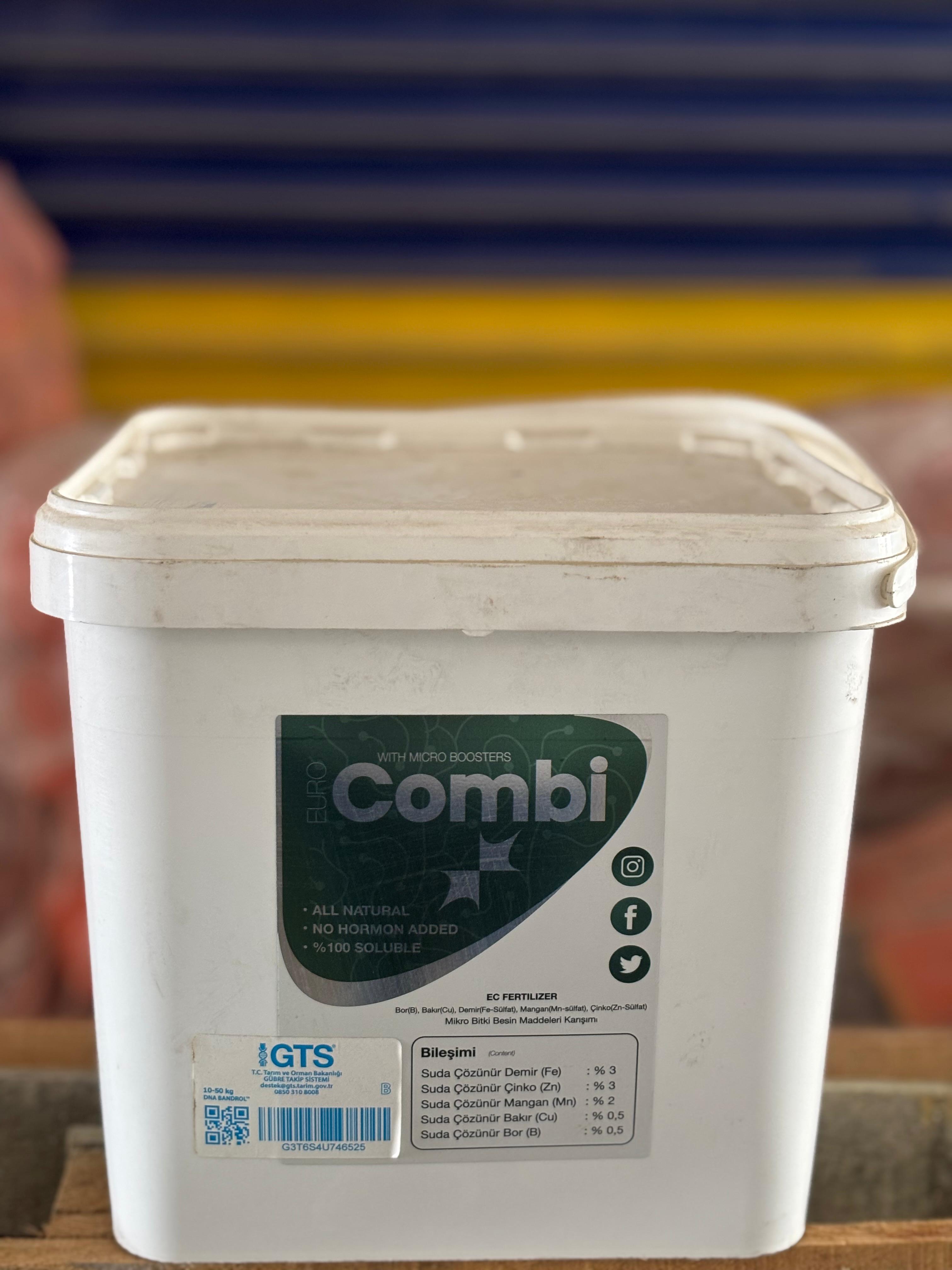 Euro Combi  Demir-Çinko-Mangan-Bakır ve Bor içerikli Mikro Bitki Besini Karışımı 10 KG