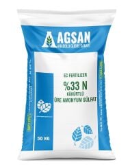 Agsan %33 N  Süper Azotlu Kükürtlü Amonyum Sülfat içerikli Gübre 5 KG