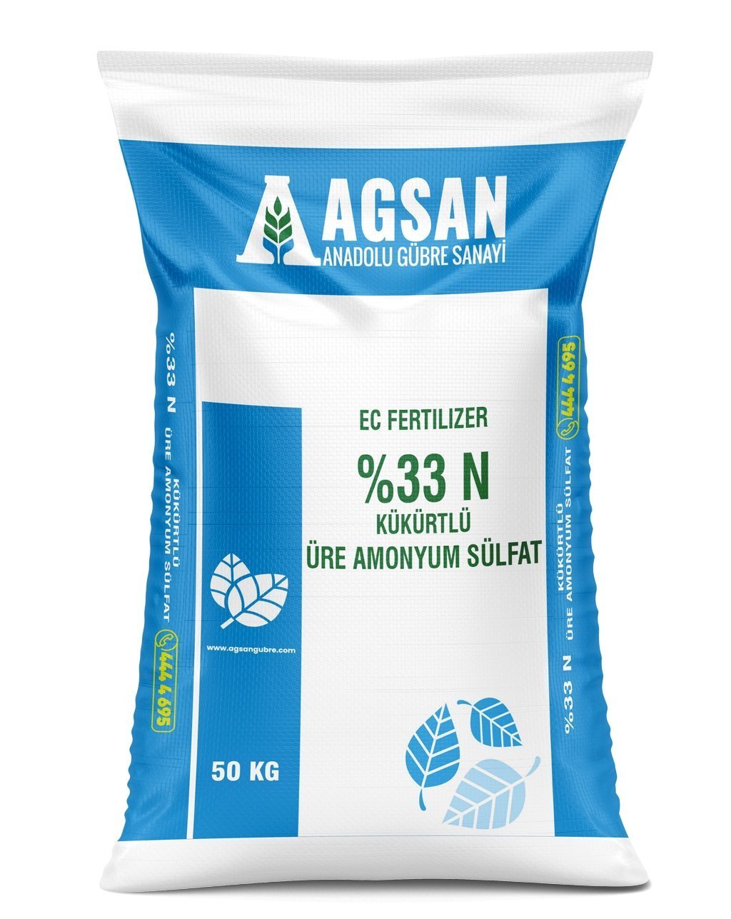 Agsan %33 N  Süper Azotlu Kükürtlü Amonyum Sülfat içerikli Gübre 50 KG