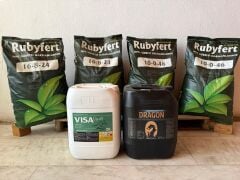 Akan Tarım Üretici Destek Pakedi | Rubyfert 16-8-24 & 10-0-46 + Dragon Aminoasit 20 Litre + Visa Ca+B 20 Litre(Nitro Plus) | Avantajlı Gübre Seti (Toplam 6 Ürün)