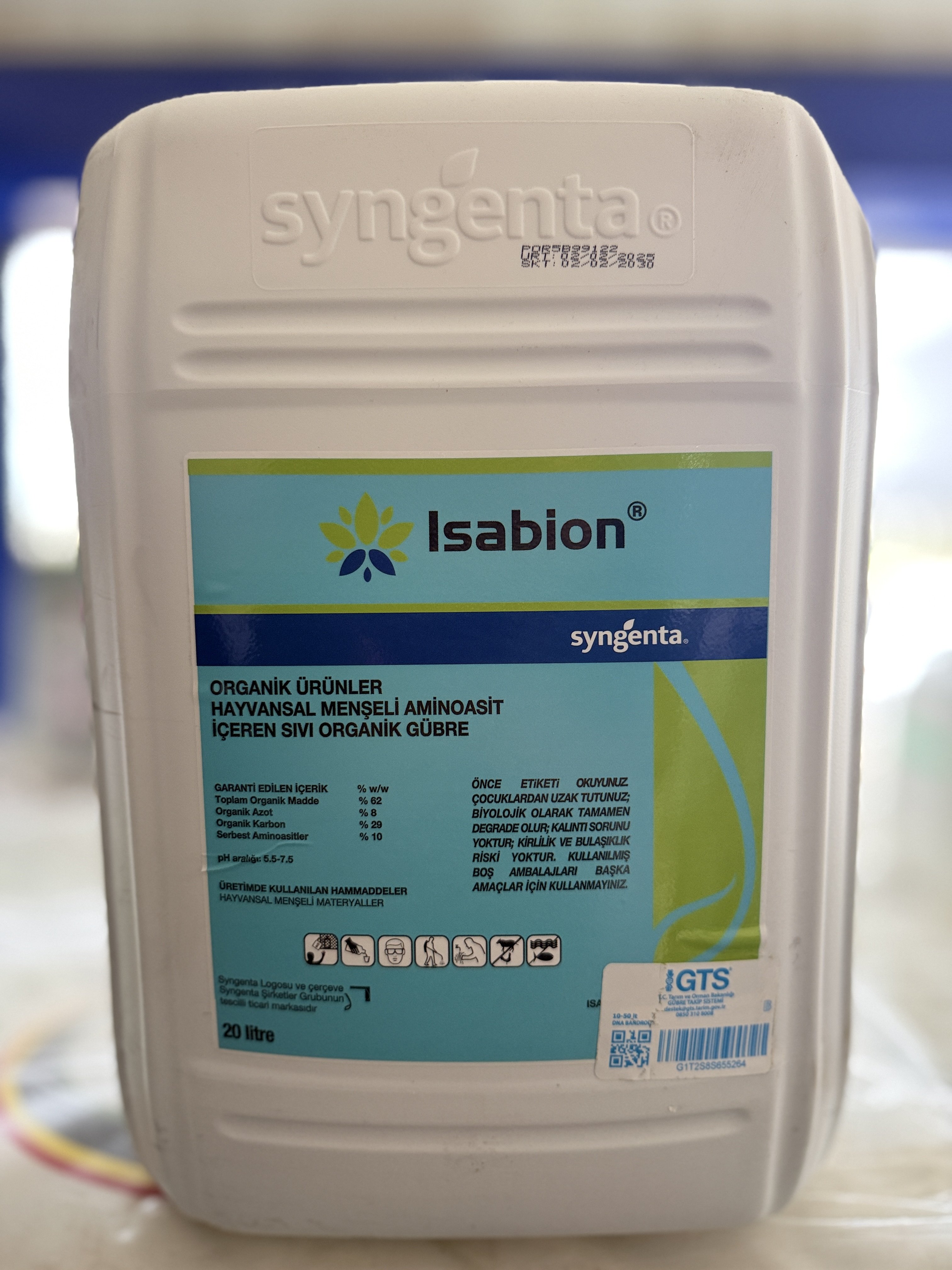 Syngenta Isabion Hayvansal Menşeli Aminoasit İçeren Sıvı Organik Gübre – 20 Litre |