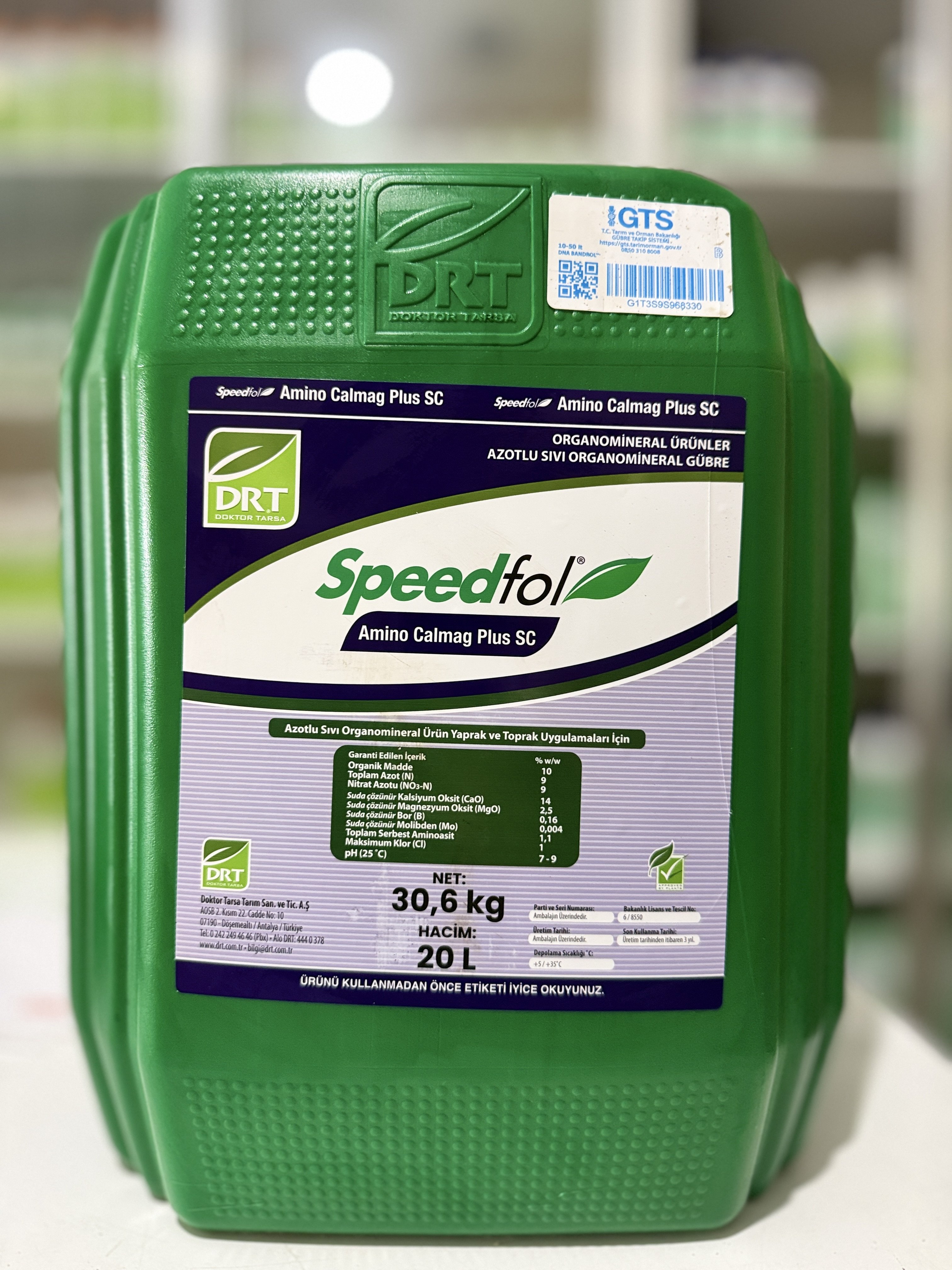 Doktor Tarsa Speedfol Amino Calmag Plus | Aminoasit-Kalsiyum-Magnezyum Yaprak Gübresi 20 Lt