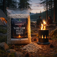 Üst Kalite %100 Organik Çam Peleti 6mm | Pelet Sobası Yakıtı | Yüksek Yanma Gücü 40 LT - 20 KG