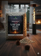 Üst Kalite %100 Organik Çam Peleti 6mm | Pelet Sobası Yakıtı | Yüksek Yanma Gücü 40 LT - 20 KG