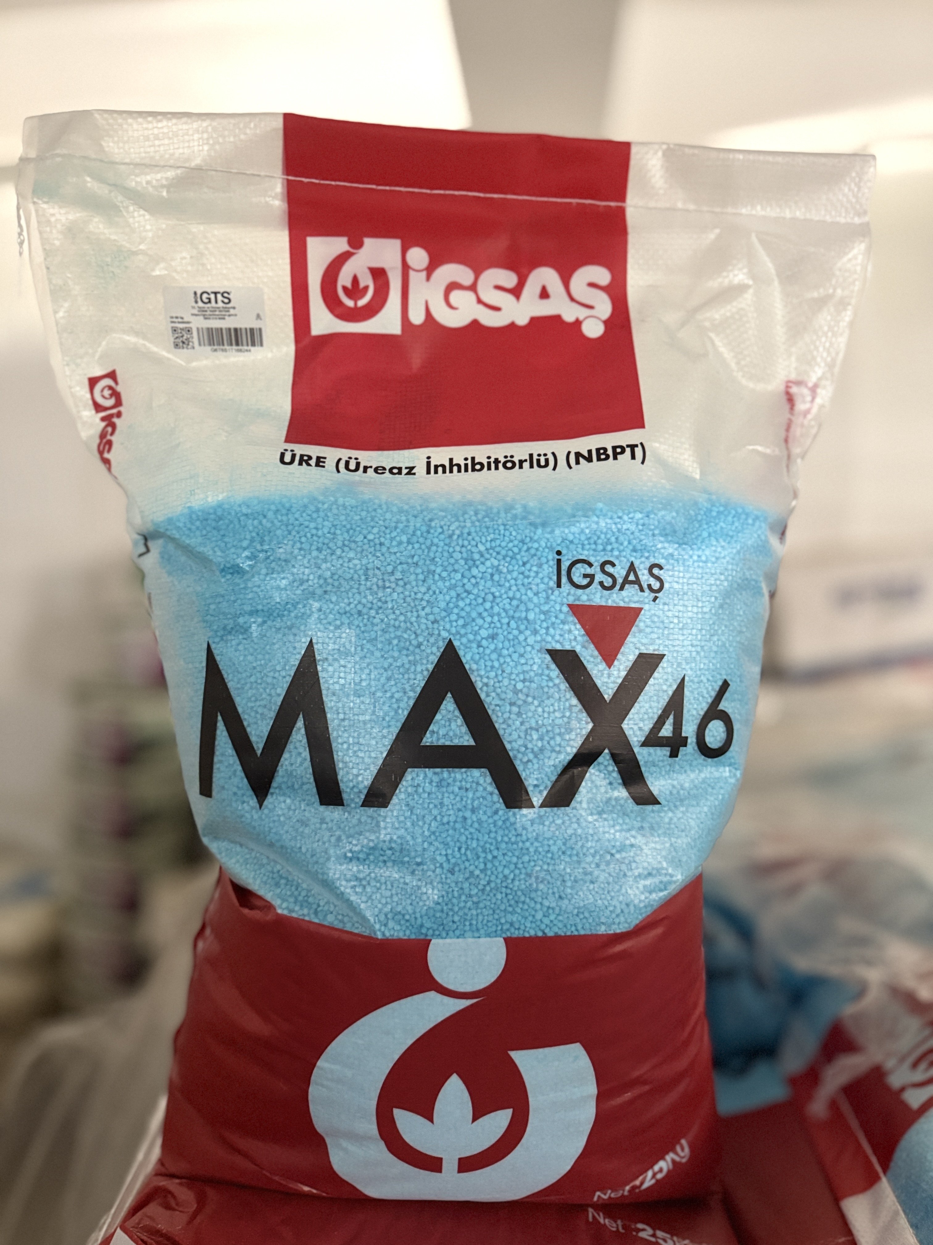 İgsaş MAX 46 Granül | Akıllı Üre | Mavi Üre |NBPT Üreaz İnhibitörlü Gübre 25 Kg