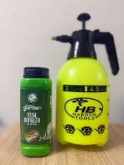 Akan Tarım Yeşil Bitkiler Bakım Seti | Naturwin Garden Yeşil Bitkiler Sıvı Bitki Besini + 2 Lt Sprey