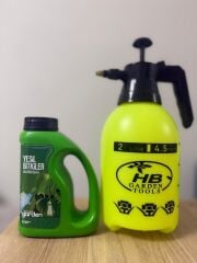 Akan Tarım Yeşil Bitkiler Bakım Seti | Naturwin Garden Yeşil Bitkiler Sıvı Bitki Besini + 2 Lt Sprey