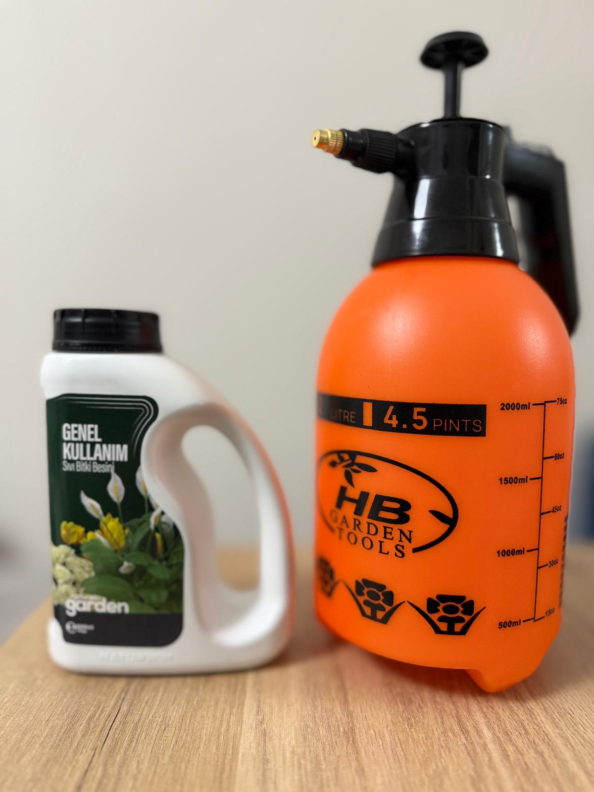 Akan Tarım Genel Kullanım Bitki Bakım Seti | Naturwin Genel Kullanım Bitki Besini + 2 Lt Sprey