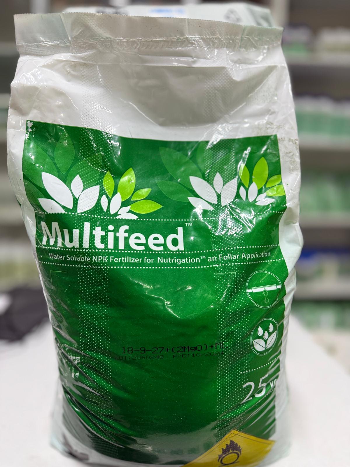 Haifa Multifeed 18-9-27 + (2MgO) + ME Gübre – Meyve Şişirme ve Kalite Artışı | 25 KG