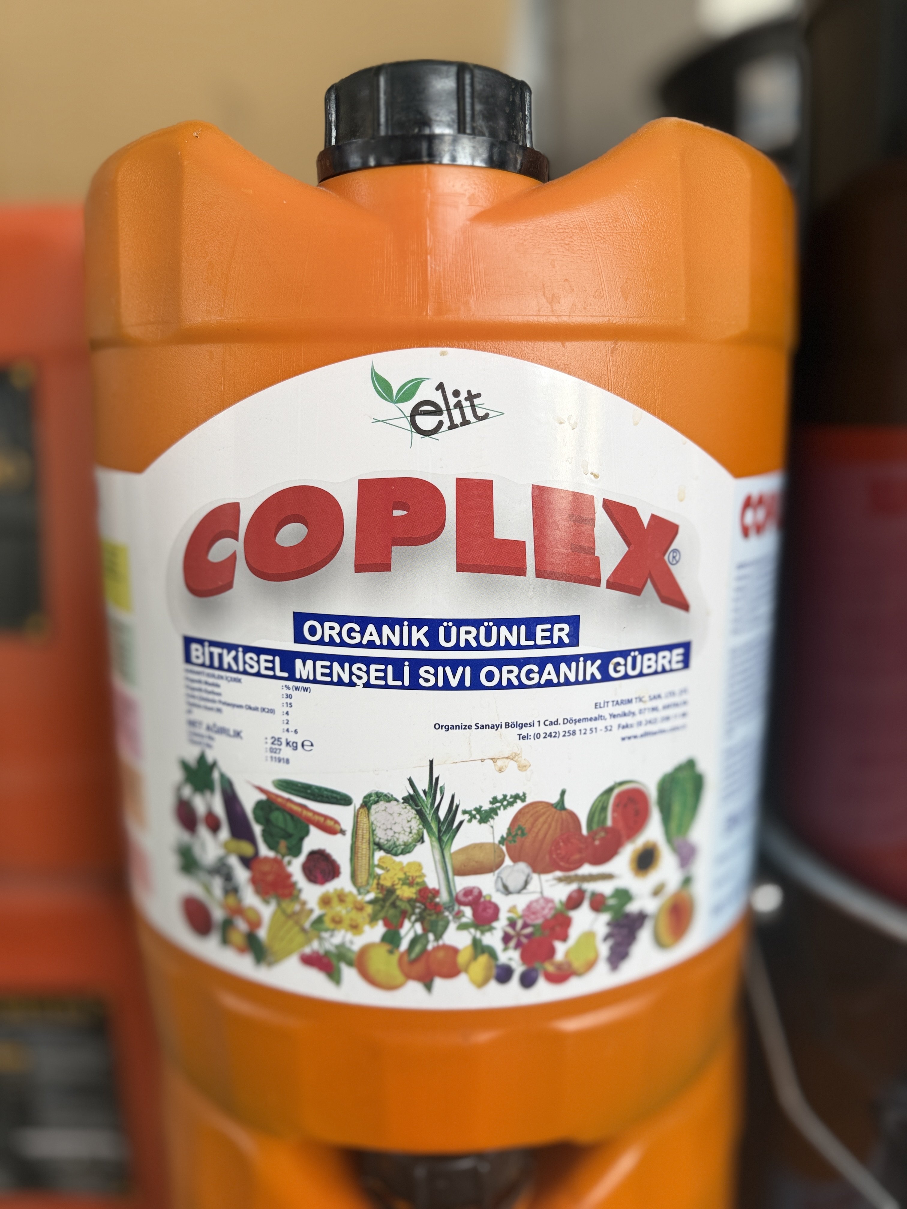 Elit Coplex KALİTELİ Bitkisel Menşeili Sıvı Organik Gübre 25 KG